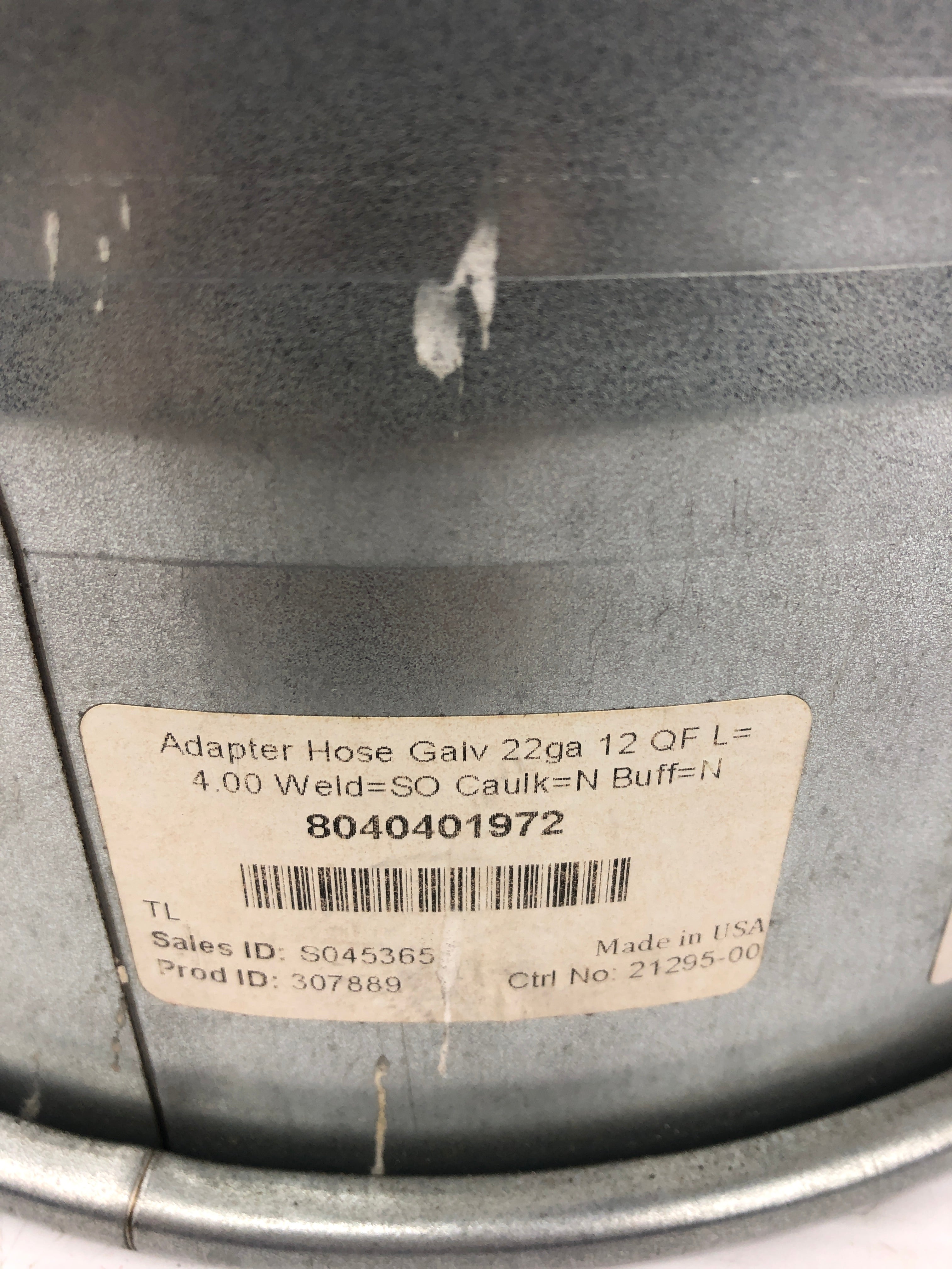 Nordfab 8040401972 Hose Adapter 12" 40D636 22ga