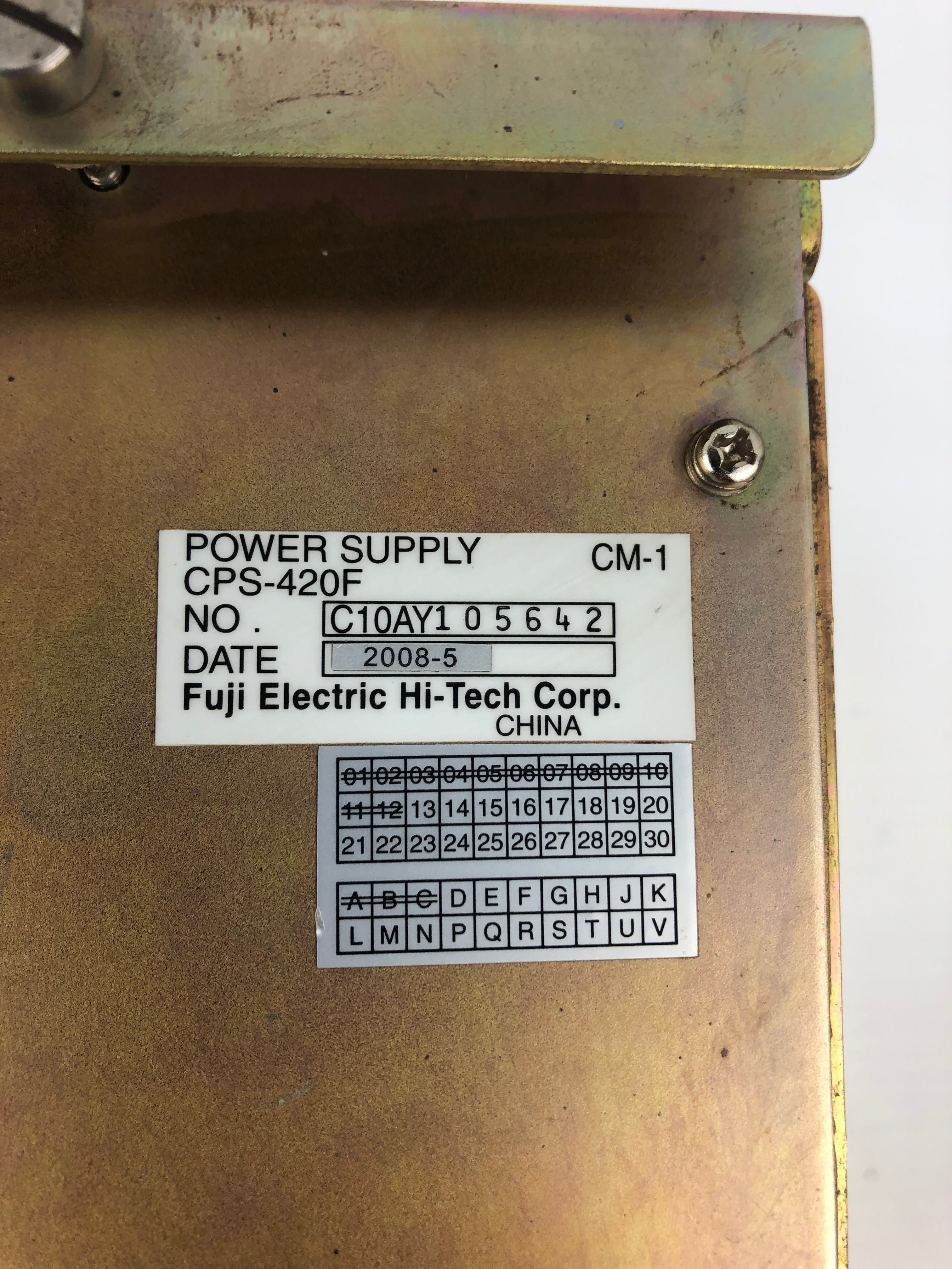 Fuji Electric CPS-420F Yaskawa Power Supply JZNC-NRK01-1 Servo Controller Rack