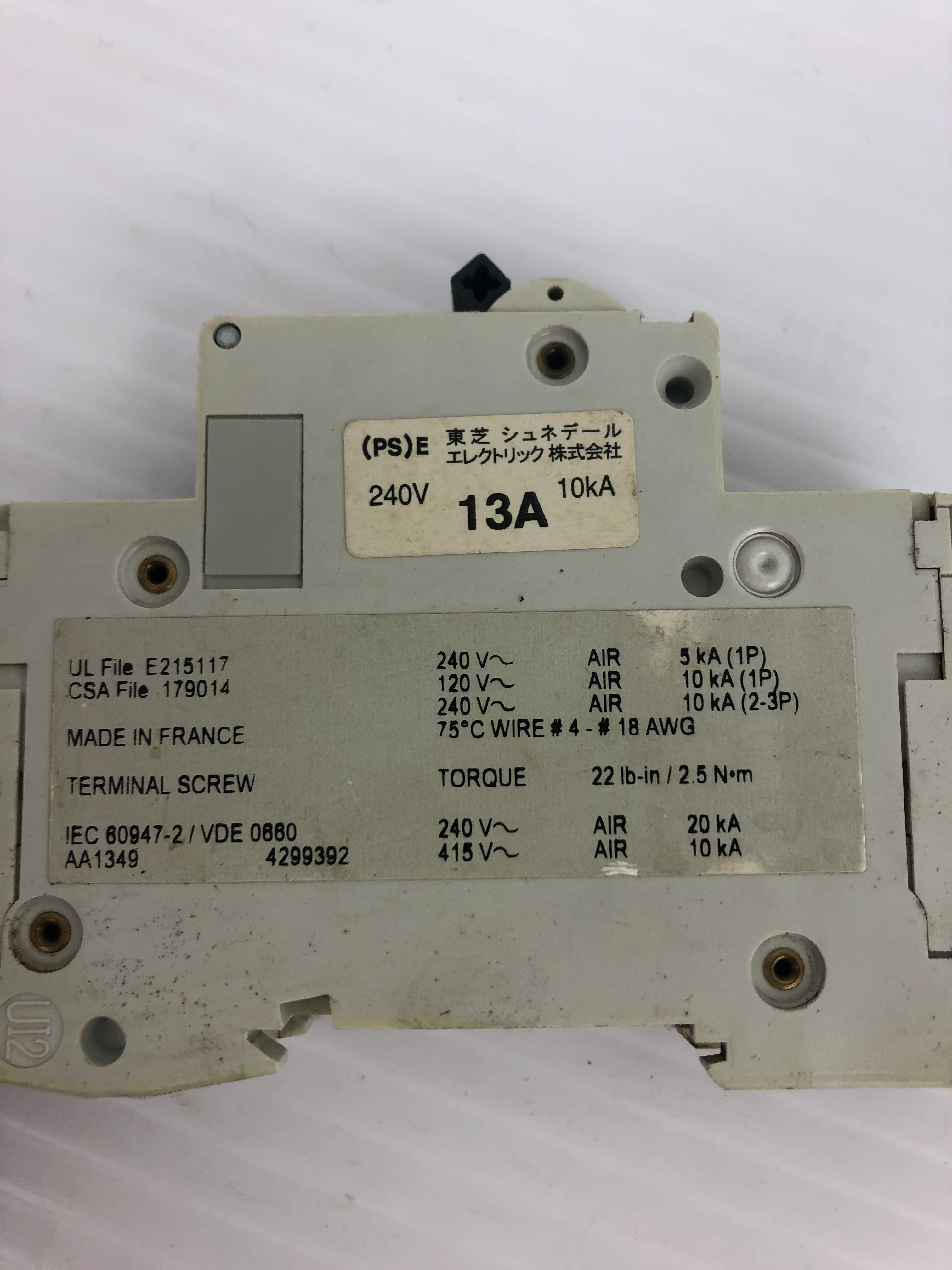 Merlin Gerin C60N Circuit Breaker Multi 9 Type D 13A 1P