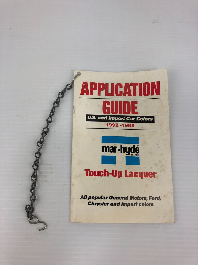 Mar-Hyde Application Guide U.S. and Import Car Colors 1992-1998