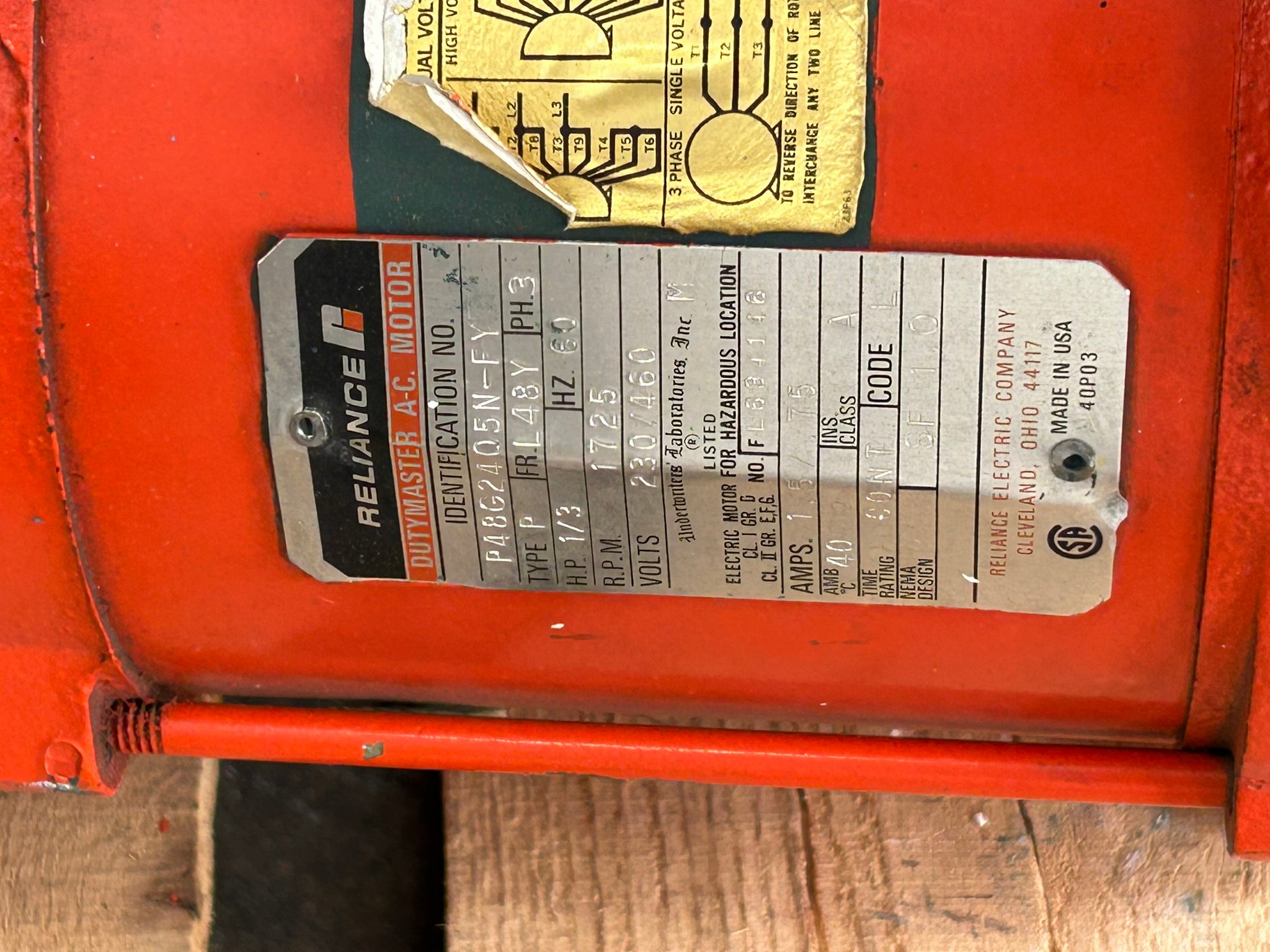 Eastern RH-2 Drum Barrel Mixer with Reliance Electric P48G2405N-FY AC Motor
