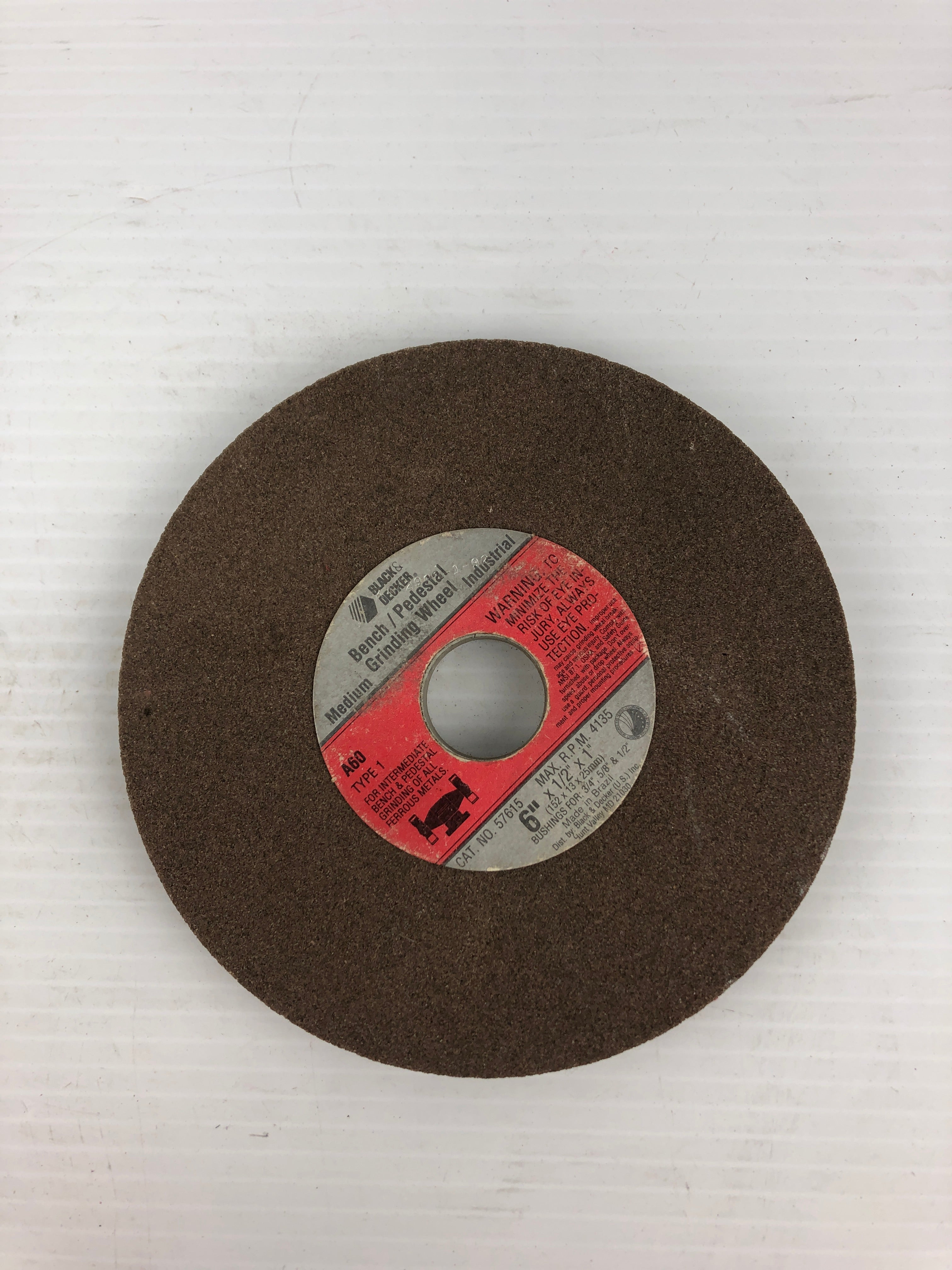 Black & Decker A60 Type 1 Bench Pedestal Grinding Wheel 57615