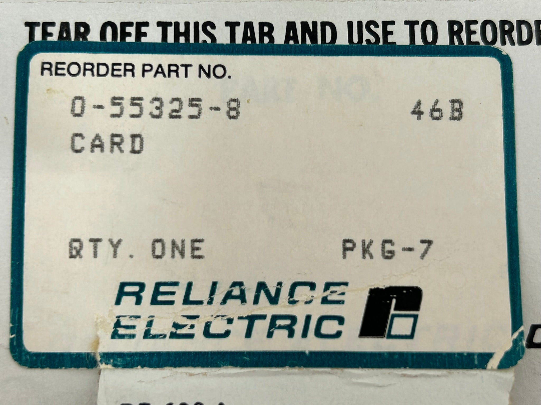 Reliance Electric 0-55325-8 Current Voltage Control Board Card 708204-A