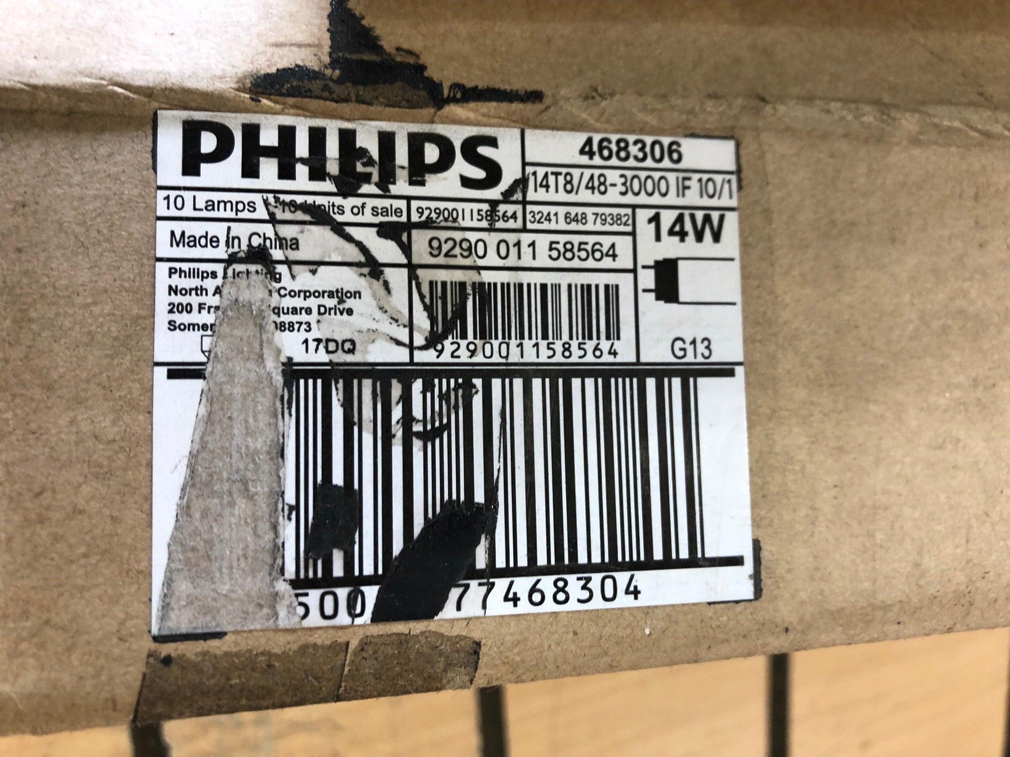 Philips 468306 14T8/48-3000 IF 10/1 InstaFit High Output LED Tube Light Bulb 14W