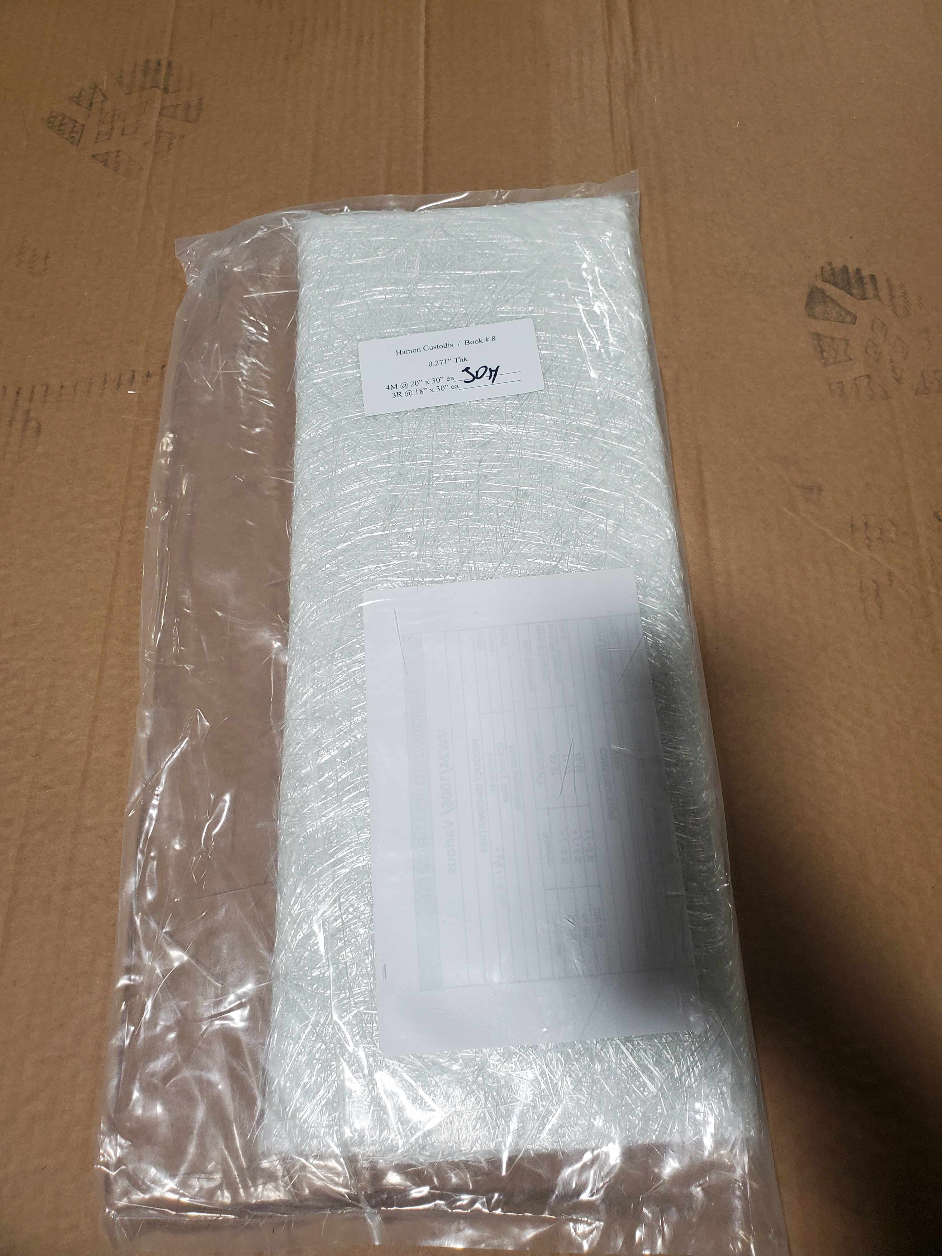 Book # 8 Fiberglass Insulation Blanket 0.271" Thick