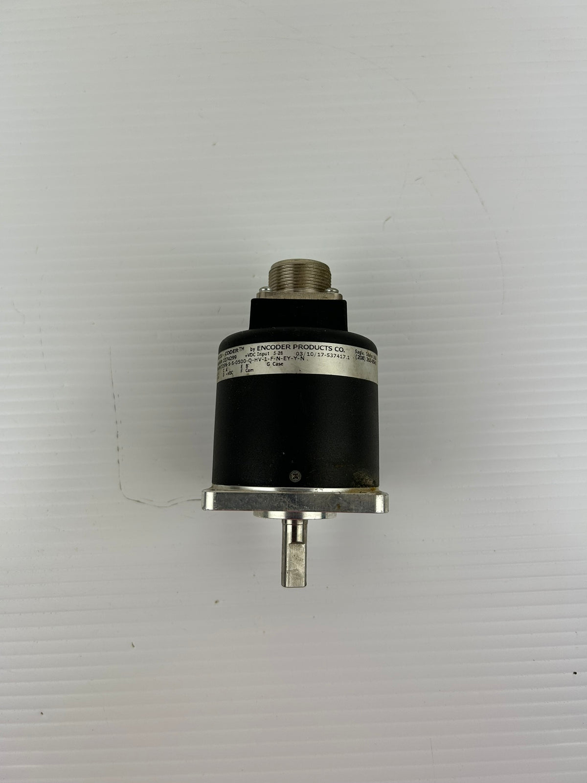 EPC Accu-Coder 725N-S-S-0500-Q-HV-1-F-N-EY-Y-N Rotary Encoder 3/8" 500 CPR