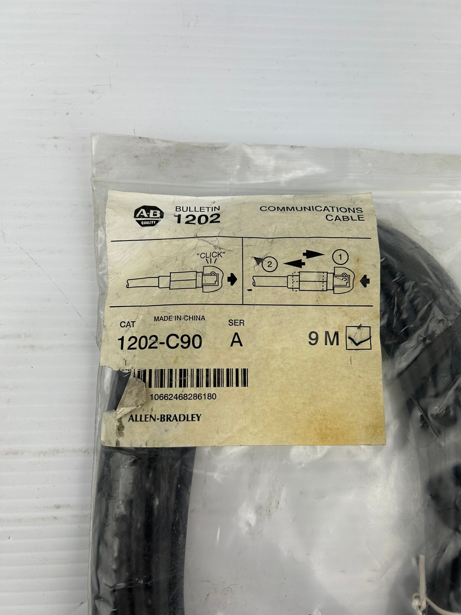 Allen Bradley 1202-C90 Communications Cable Series A 9M