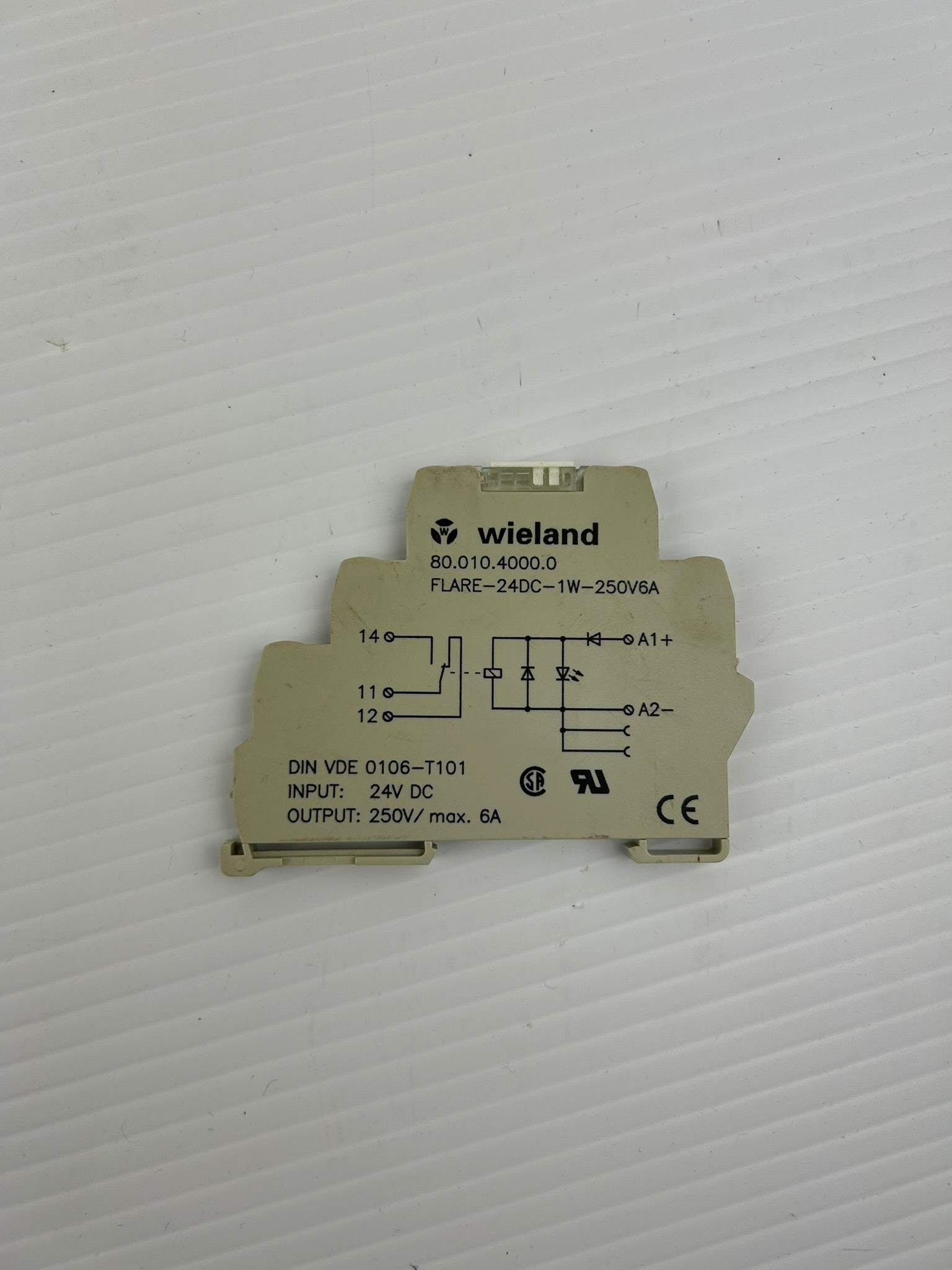 Wieland FLARE-24DC-1W-250V6A Terminal Blocks 80.010.4000.0 - Lot of 3