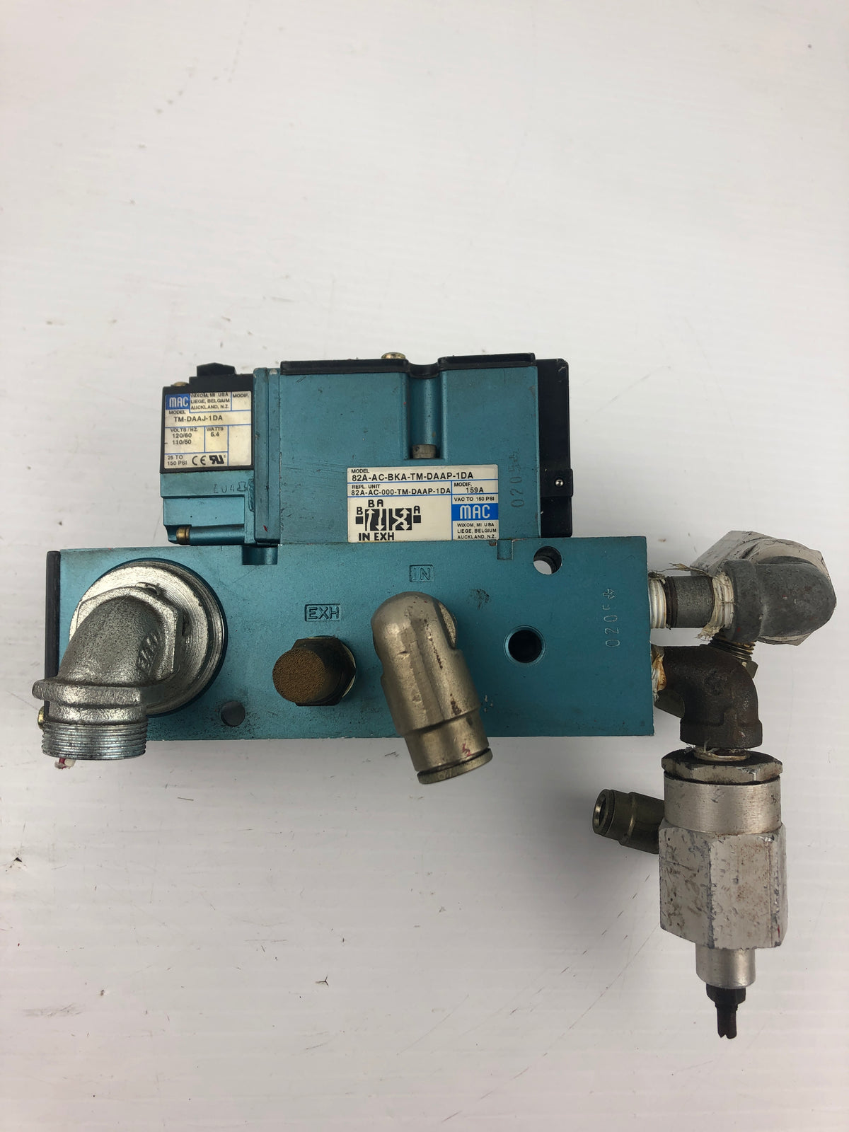 MAC 82-AC-BKA-TM-DAAP-1DA Solenoid Valve Assembly With MAC TM-DAAJ-1DA Valve