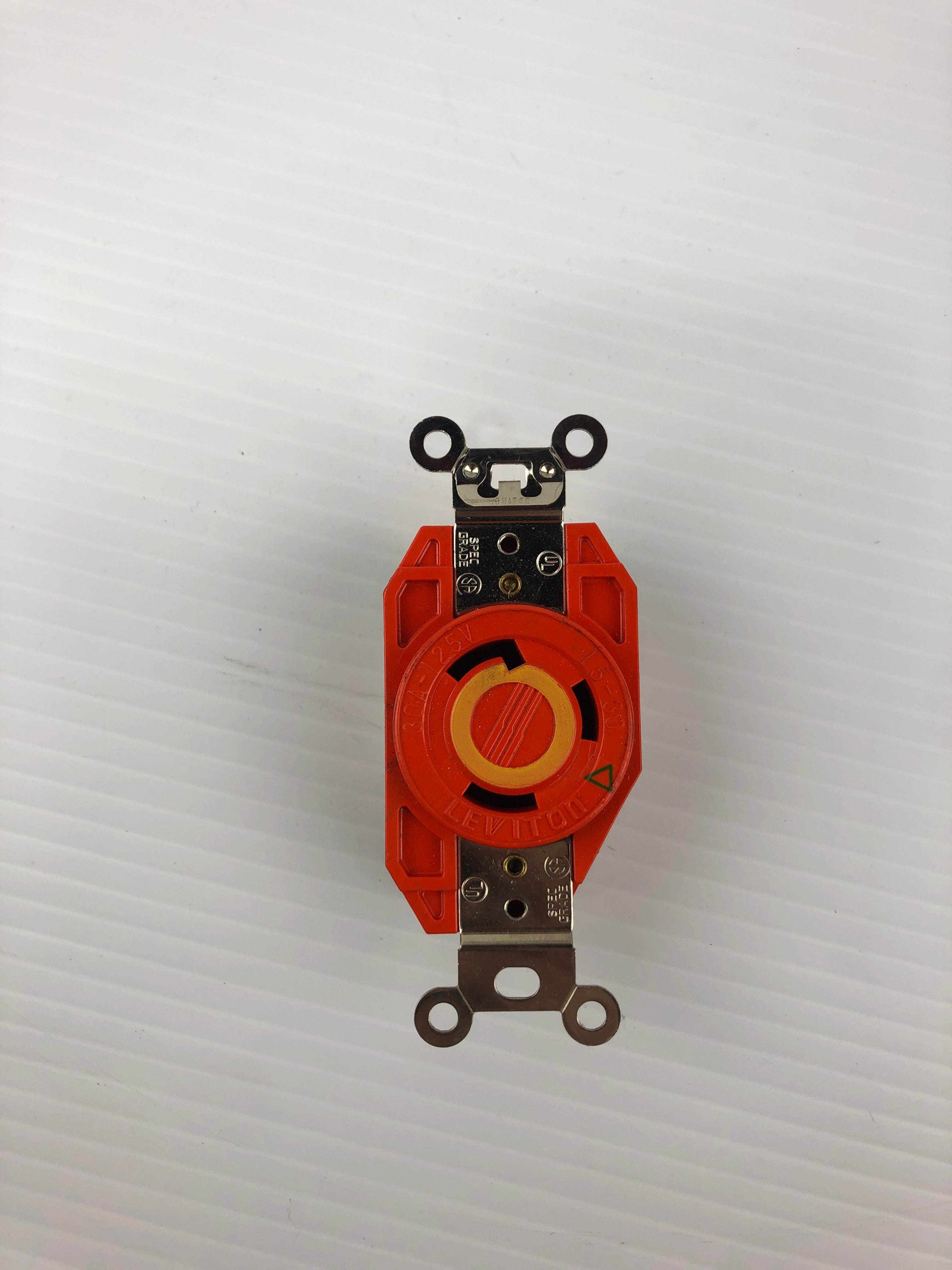 Leviton L5-30 Orange Grounding Outlet Receptacle 30A-125V