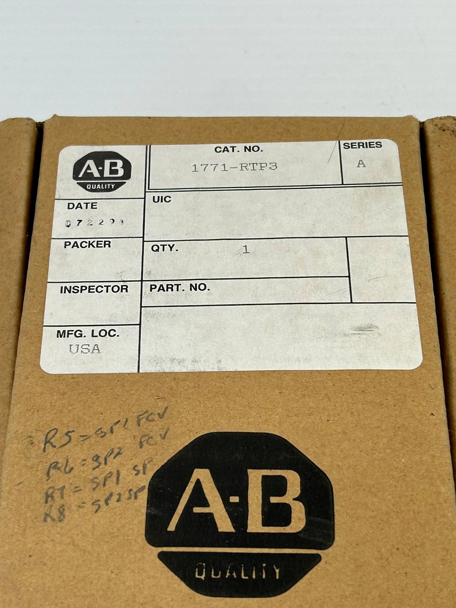 Allen Bradley 1771-RTP3 Terminal Board Series A 902-RTP