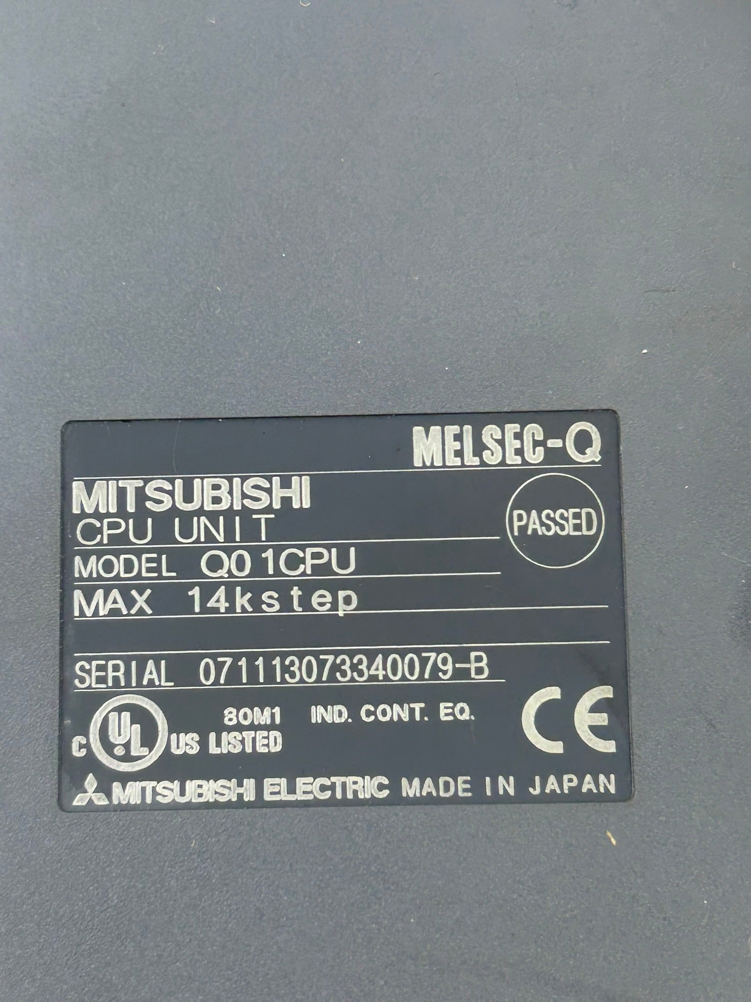 Mitsubishi Melsec-Q Q01CPU CPU Unit PLC Module Max 14Kstep