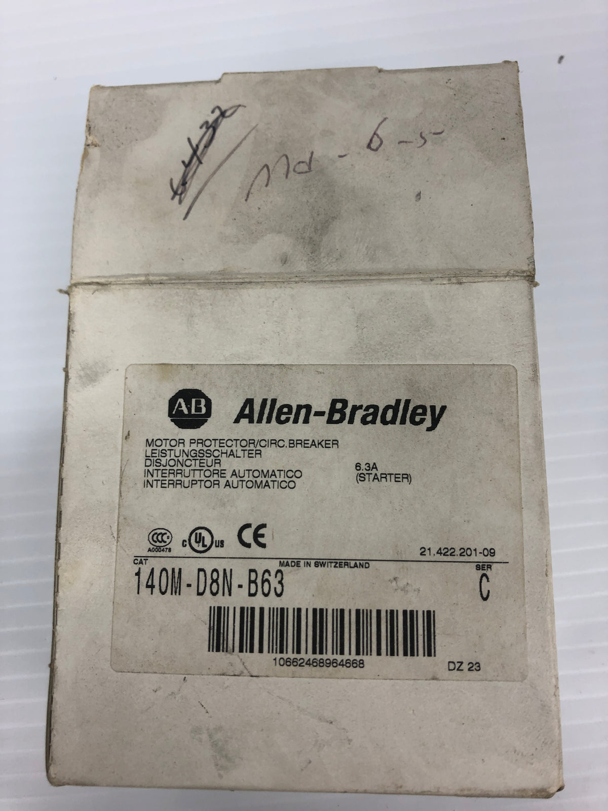 Allen Bradley 140M-D8N-B63 Motor Circuit Protector Series C