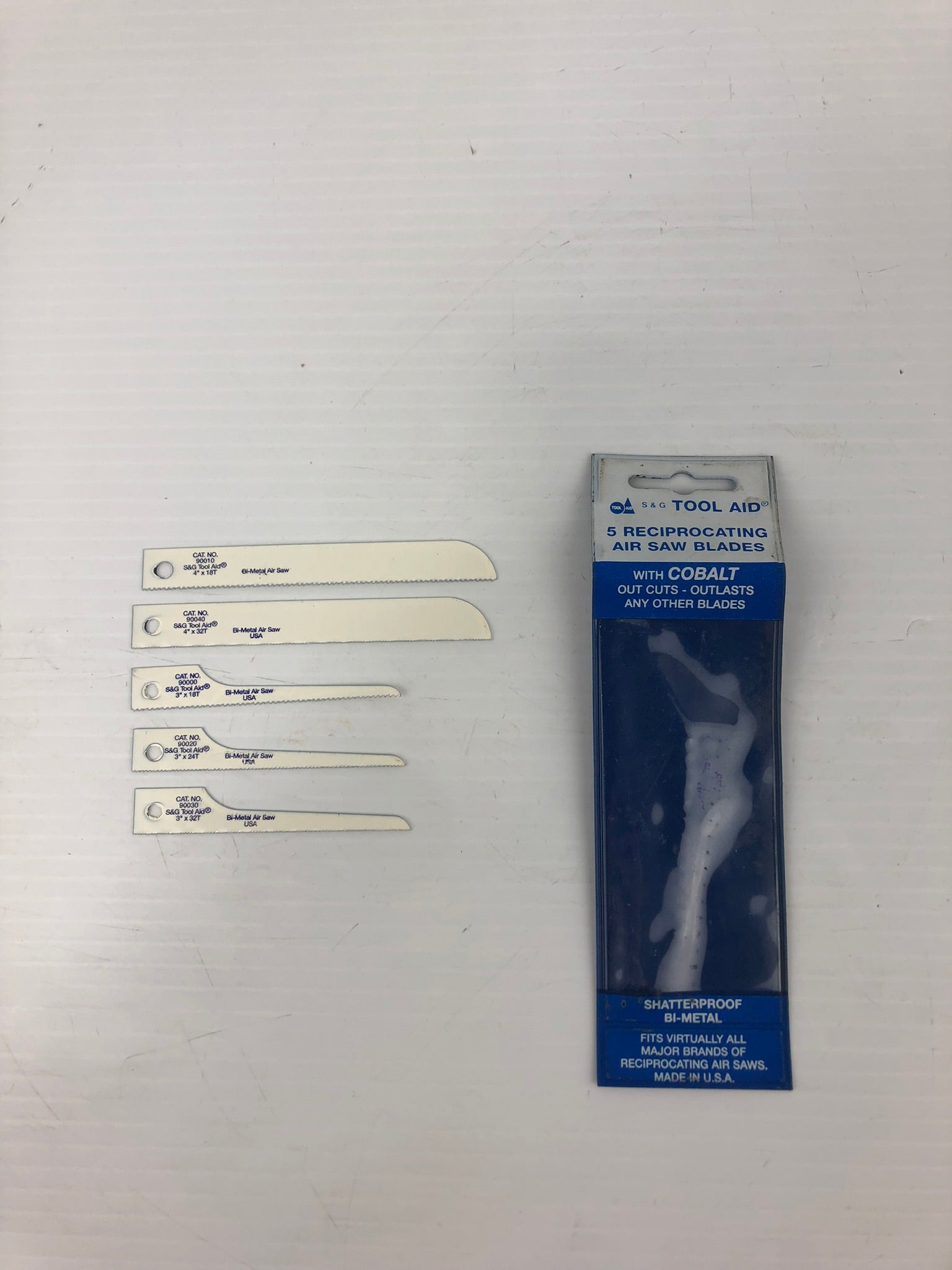 S&G Tool Aid 90050 5 Reciprocating Air Saw Blades Shatterproof Bi-Metal