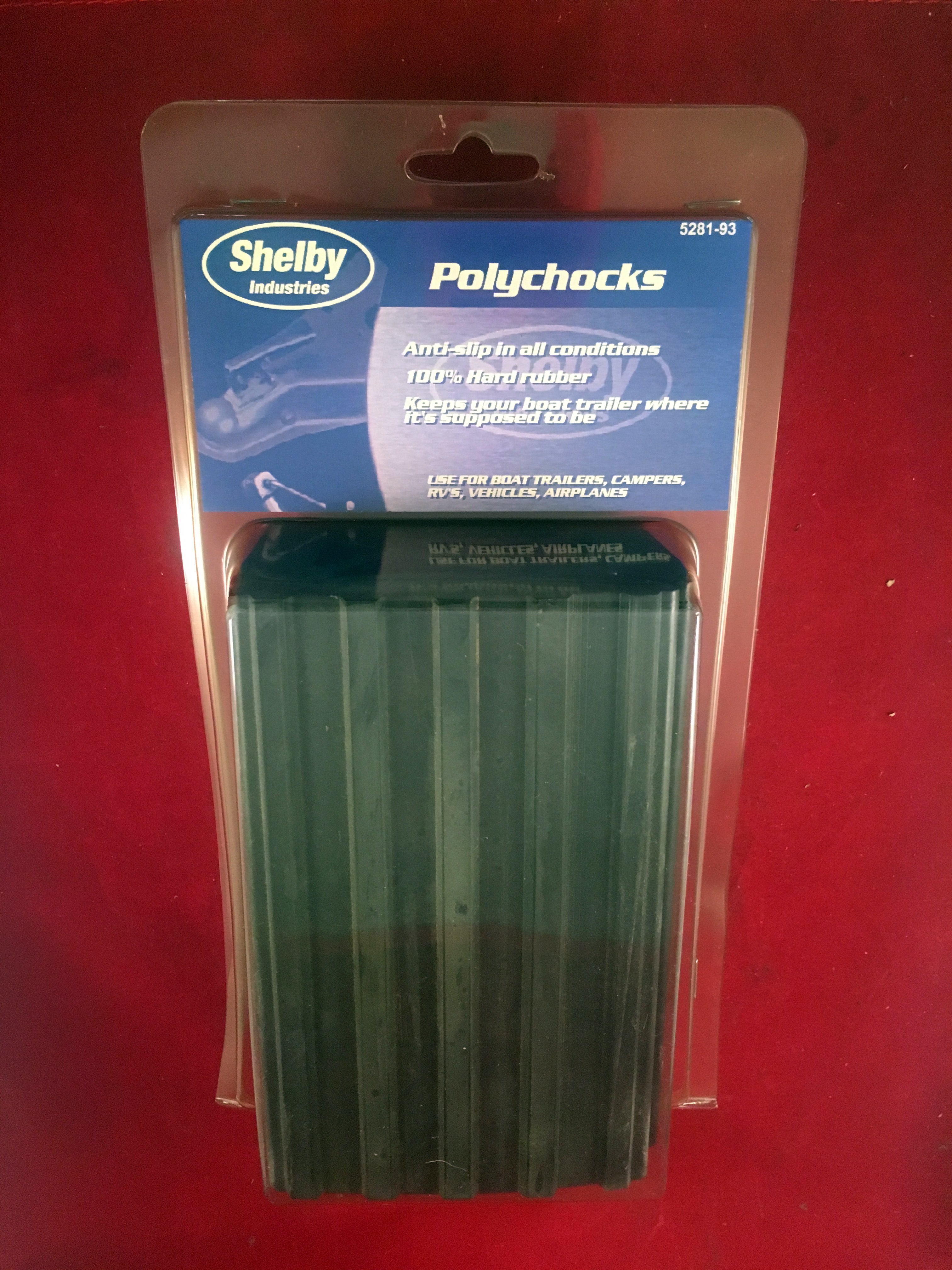 Shelby Industries Polychocks Wheel Chock 5281-93 Boat Trailers Campers RVs Cars