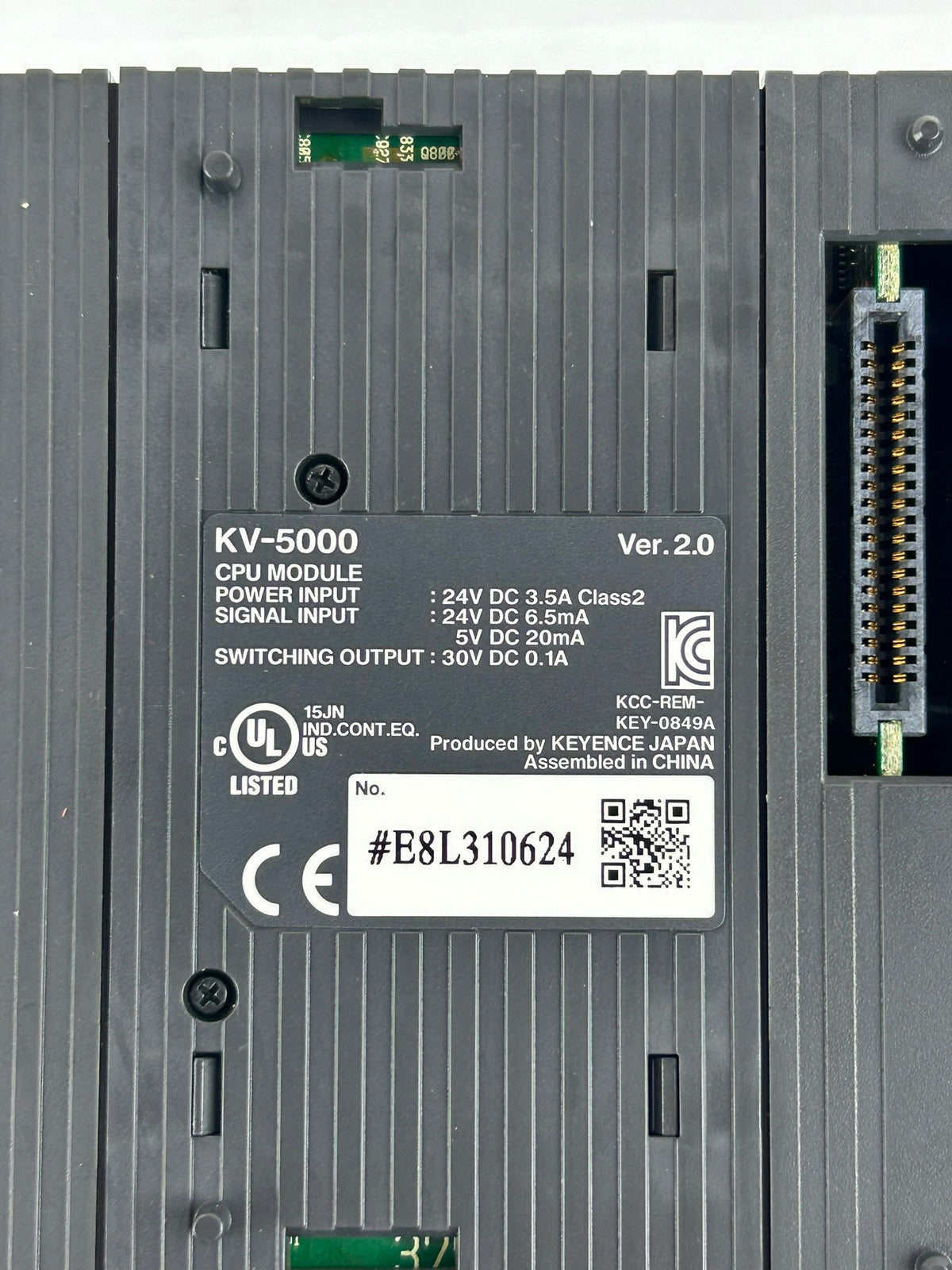 Keyence KV-5000 Ver. 2 CPU Module Realtime Logic Controller PLC Ethernet USB