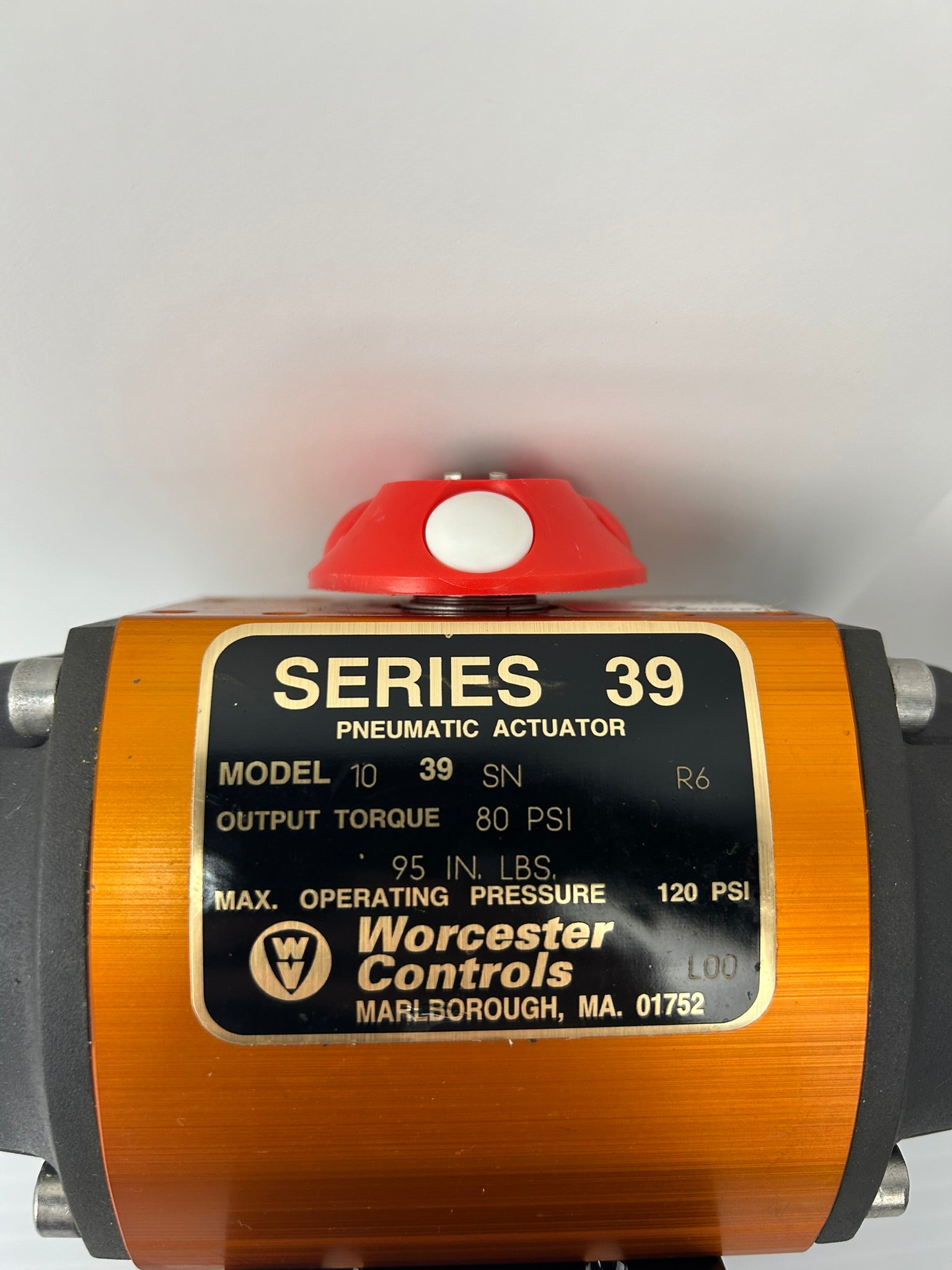 Worcester Controls 1039SNR6 Pneumatic Actuator Ser 39 1/2B4466TSE Ball Valve