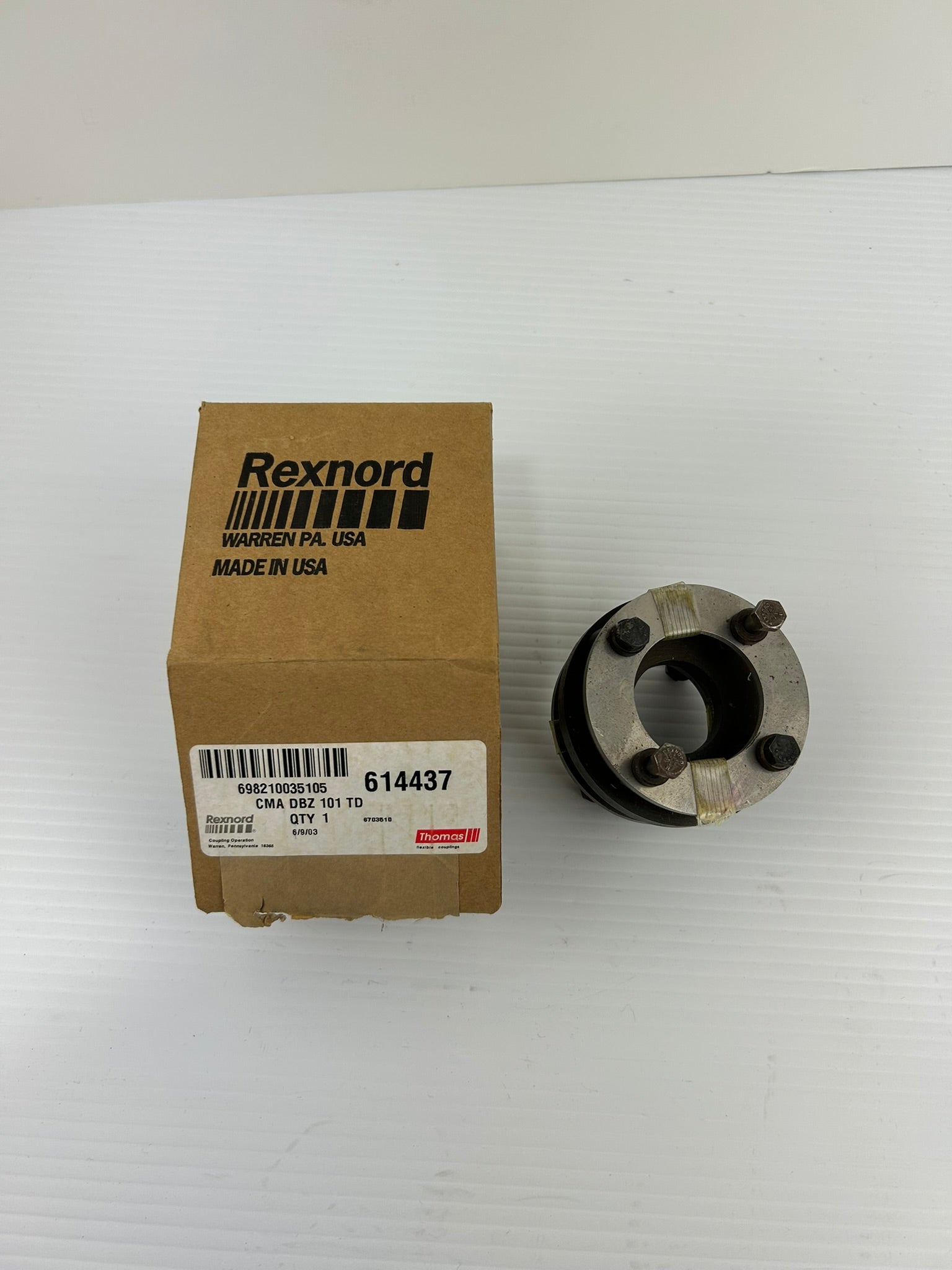 Rexnord 614437 Coupling Coupled Split Assembly CMA DBZ 101 TD Thomas