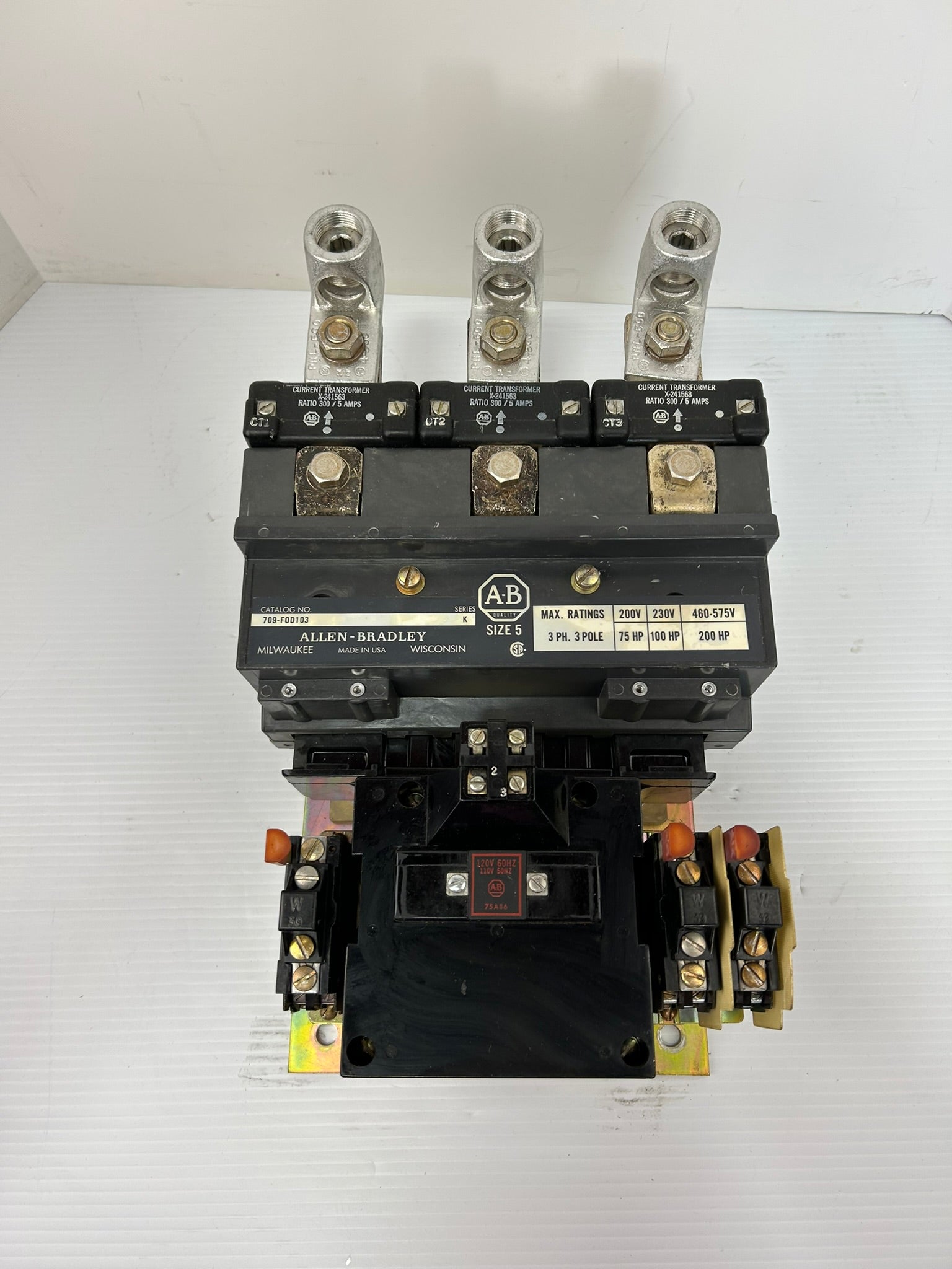 Allen Bradley 709-F0D103 Size 5 Starter Series K 3 Phase 3 Pole
