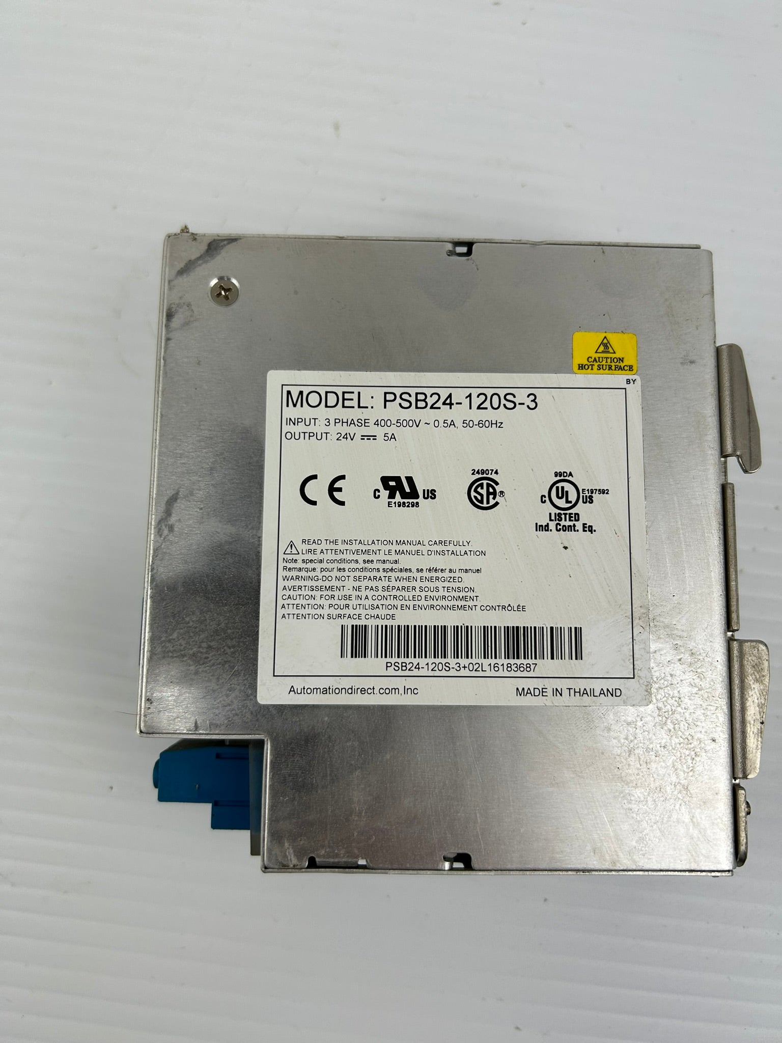 Rhino PSB24-120S-3 Industrial Power Supply 3 Phase 400-500V~0.5A 50/60Hz