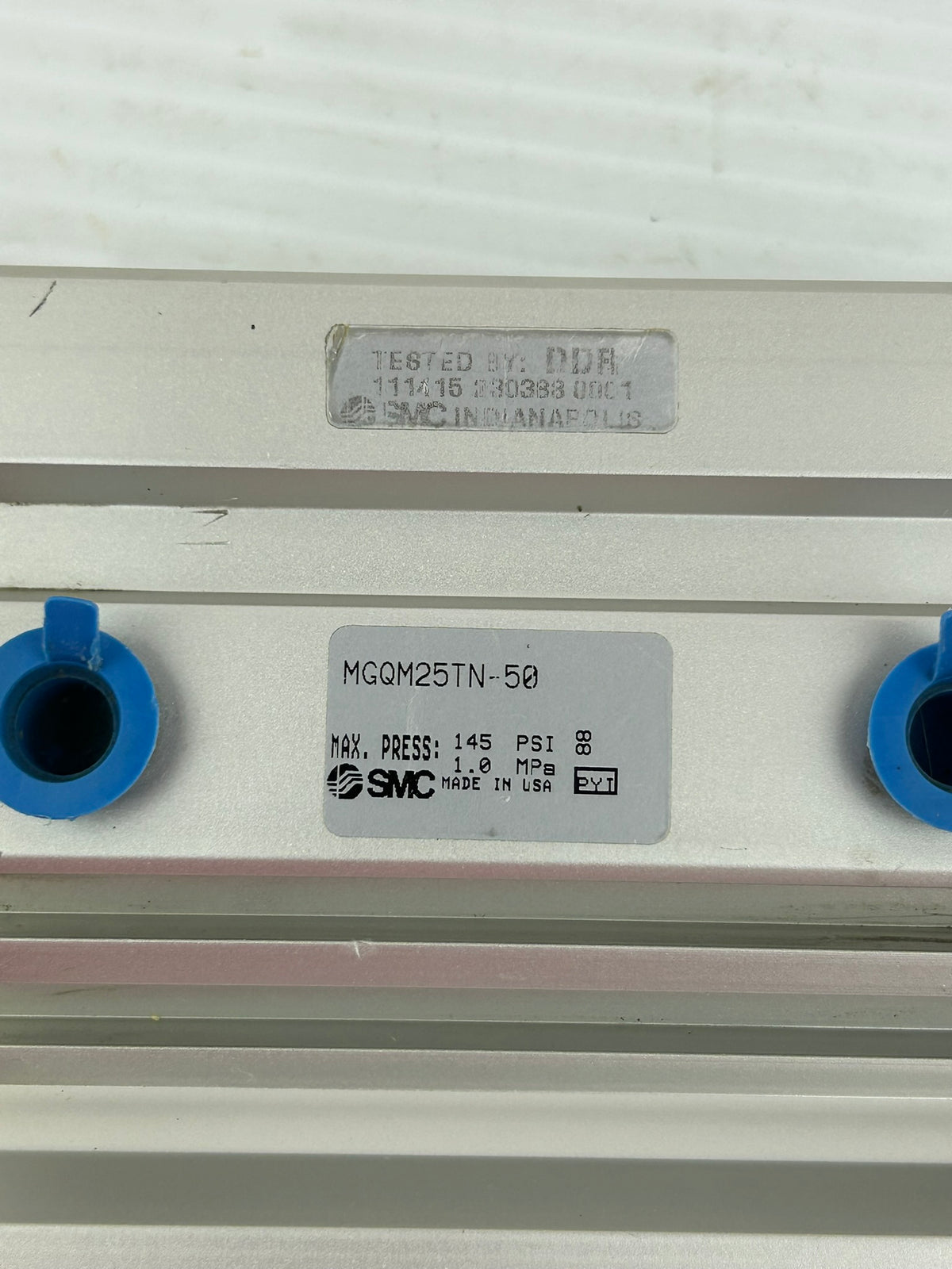 SMC MGQM25TN-50 Compact Guided Pneumatic Cylinder 25mm Bore 50mm Stroke 145 PSI