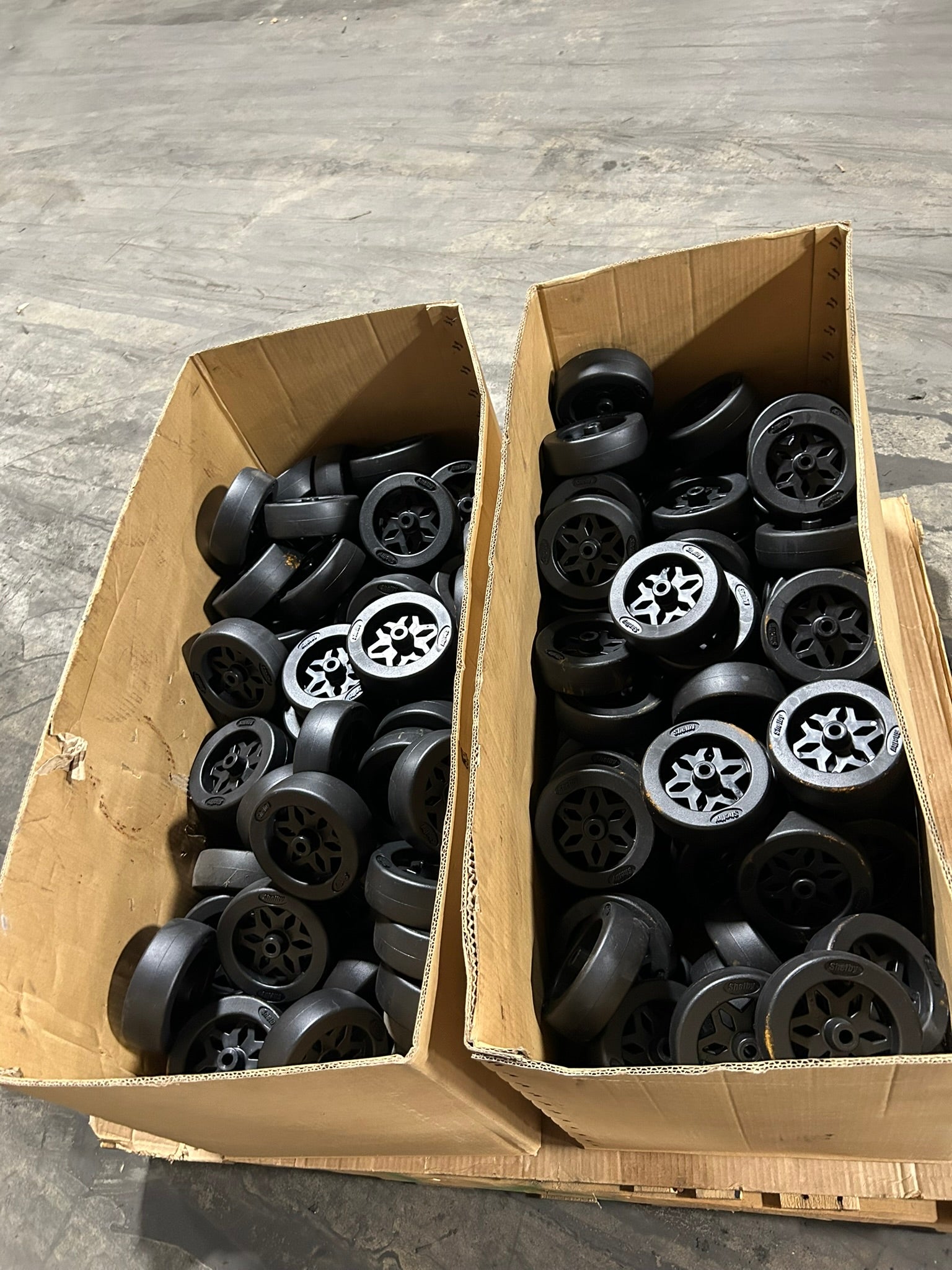 6" Shelby Plastic Diamond Spoke Trailer Dolly Wheels - Lot of 186