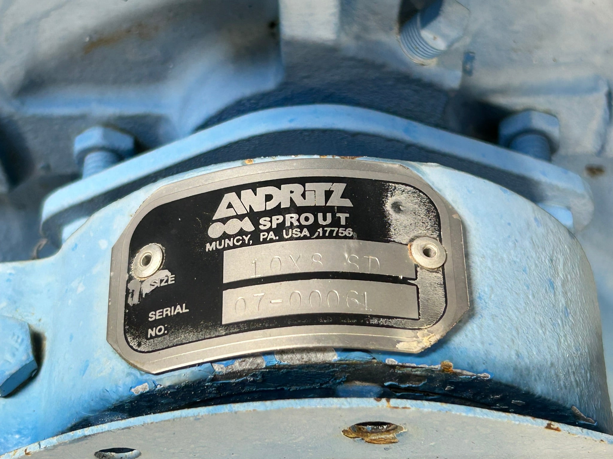 Andritz Sprout 10X8 STD Blower Rotary Airlock Valve w/ Gearbox & Motor 07-00061