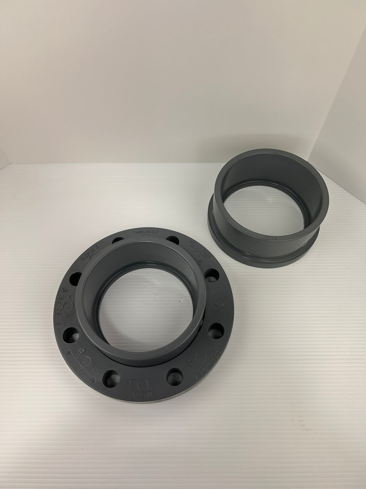 Spears PY1Z2 6" PVC-C 8-Bolt Pipe Flange & Glue In Socket NSF-61-G