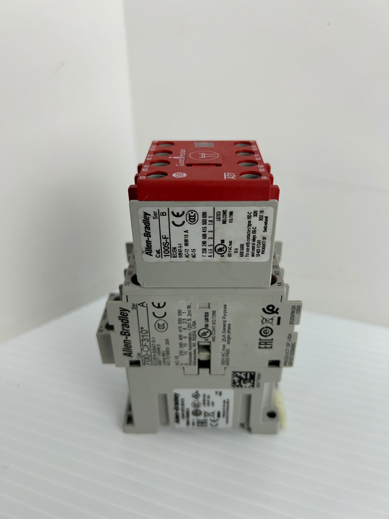 Allen-Bradley 700S-CF620EJC Relay & 700-CF310* Contactor & 100S-F Aux. Contact