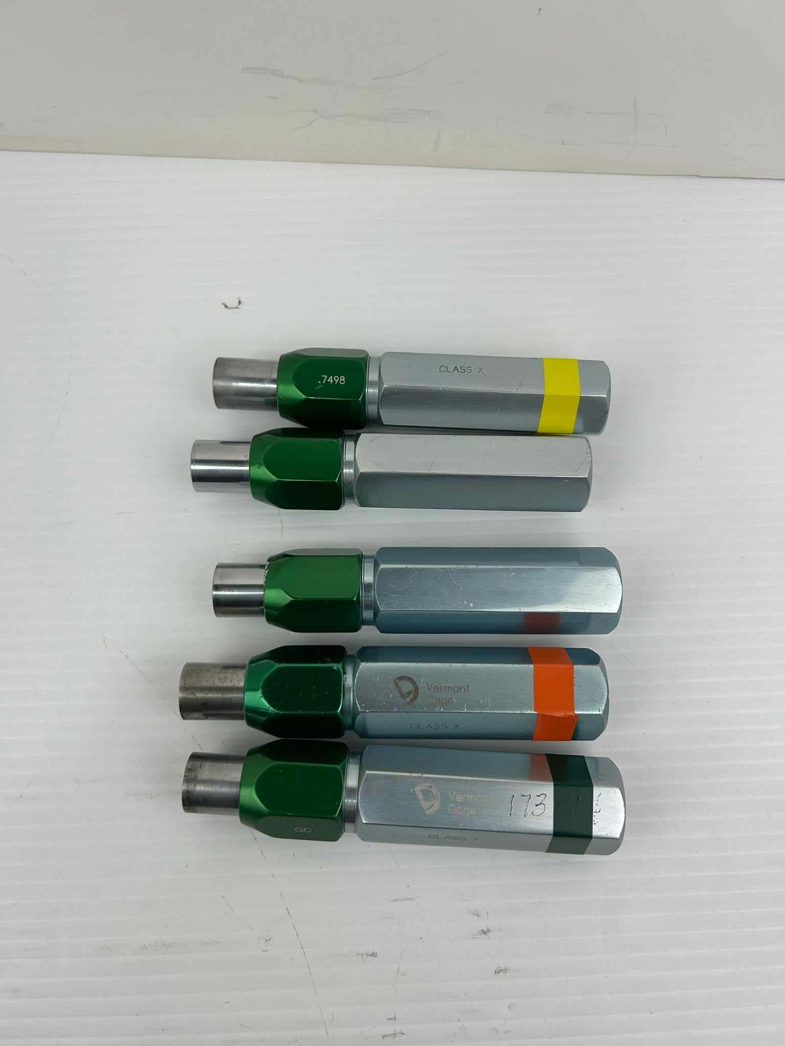 Vermont Gage Class X Plug Gauge - Lot of 5