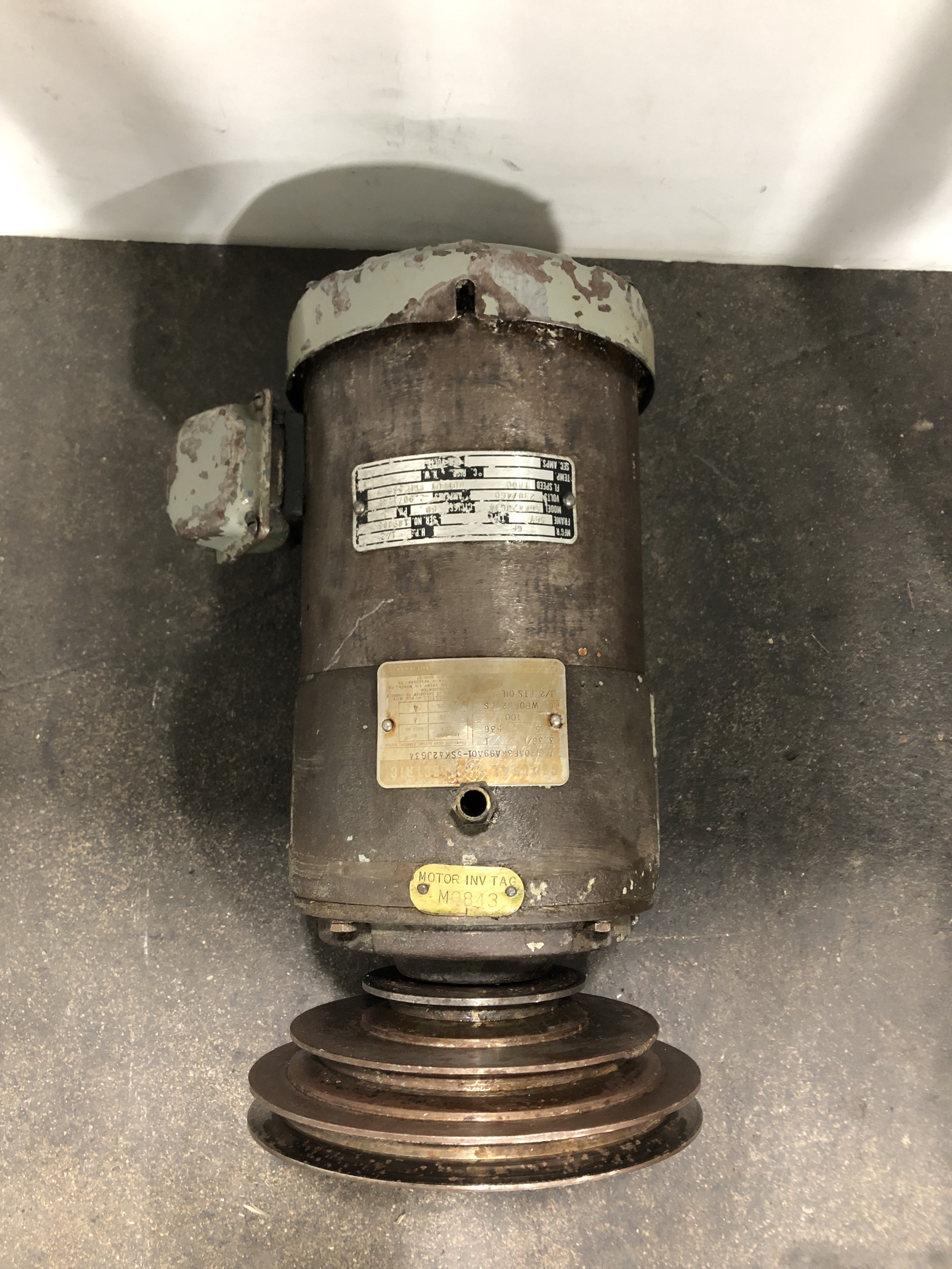 General Electric 7GG120AF3KA99A01-5SK42JG34 Motor 0.5HP 536RPM 3PH 56Y 56K42JG34