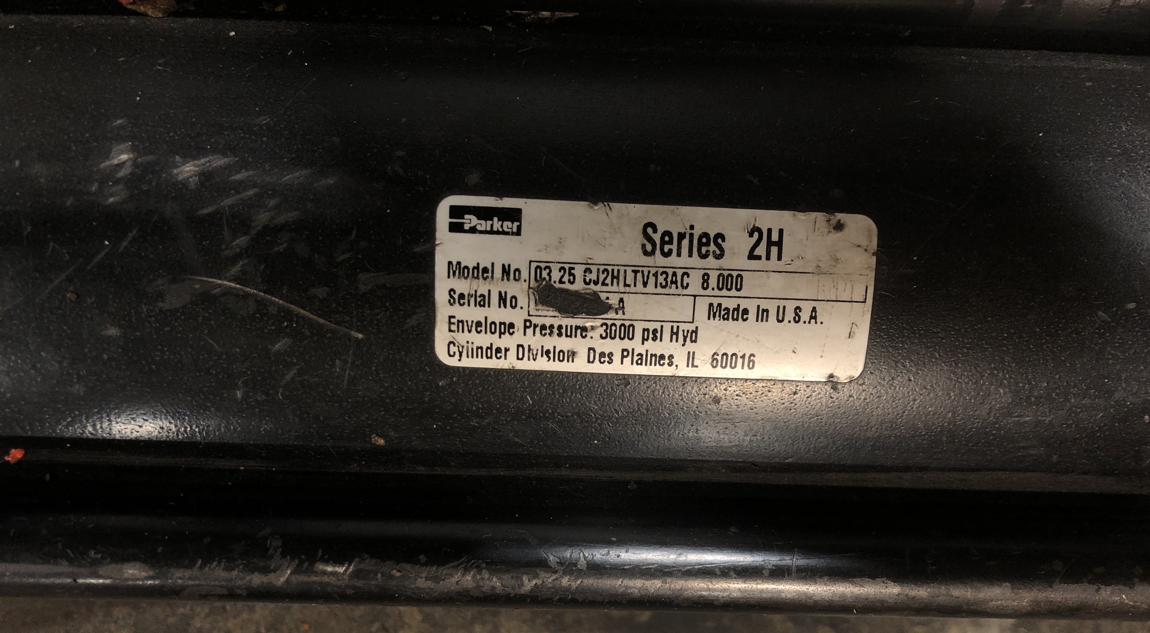 Parker 03.25 CJ2HLTV13AC 8.000 Hydraulic Cylinder Series 2H