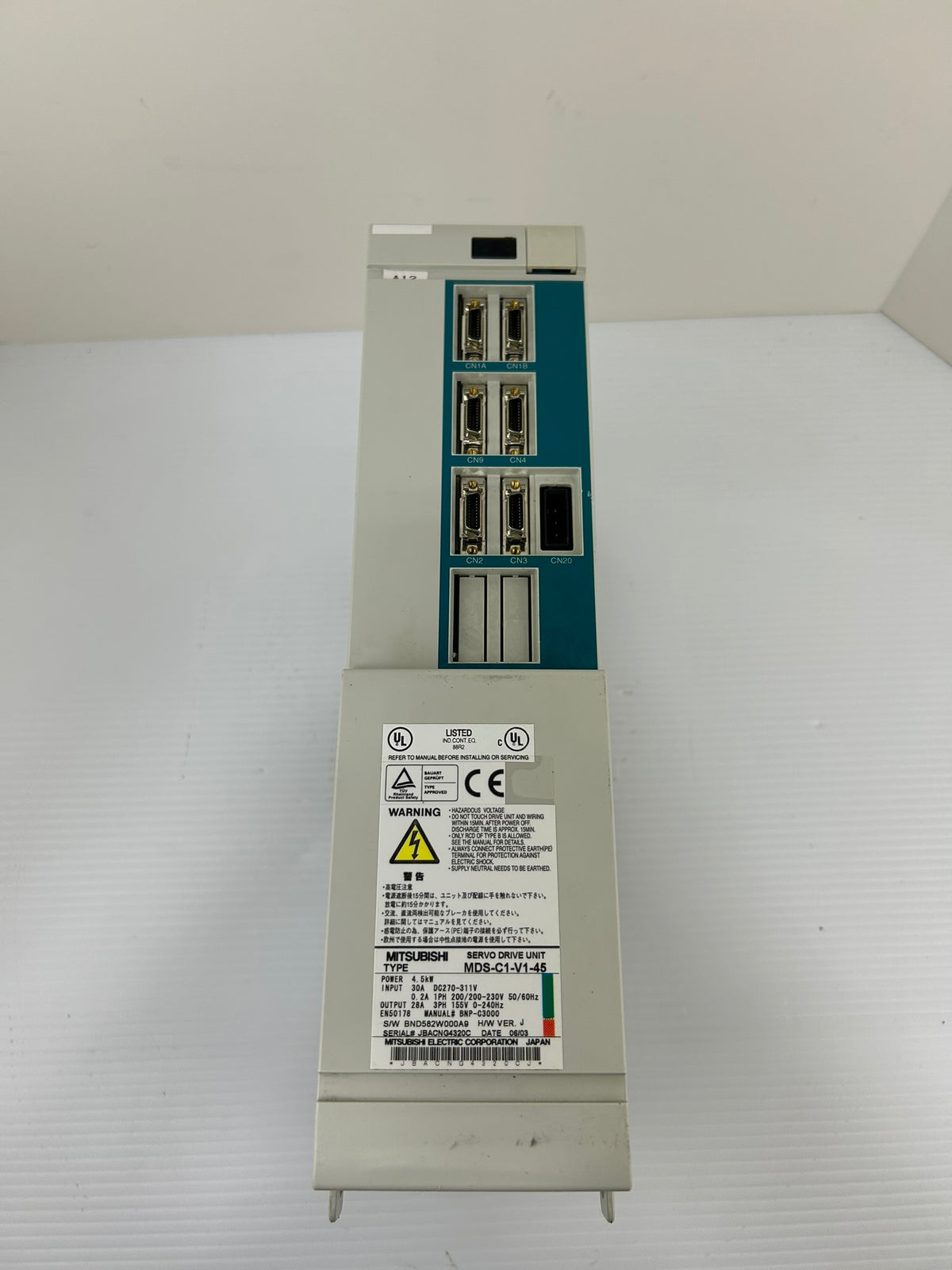 Mitsubishi MDS-C1-V1-45 Servo Drive Unit 4.5kW 28A 3PH 155V CNC MDSC1V145