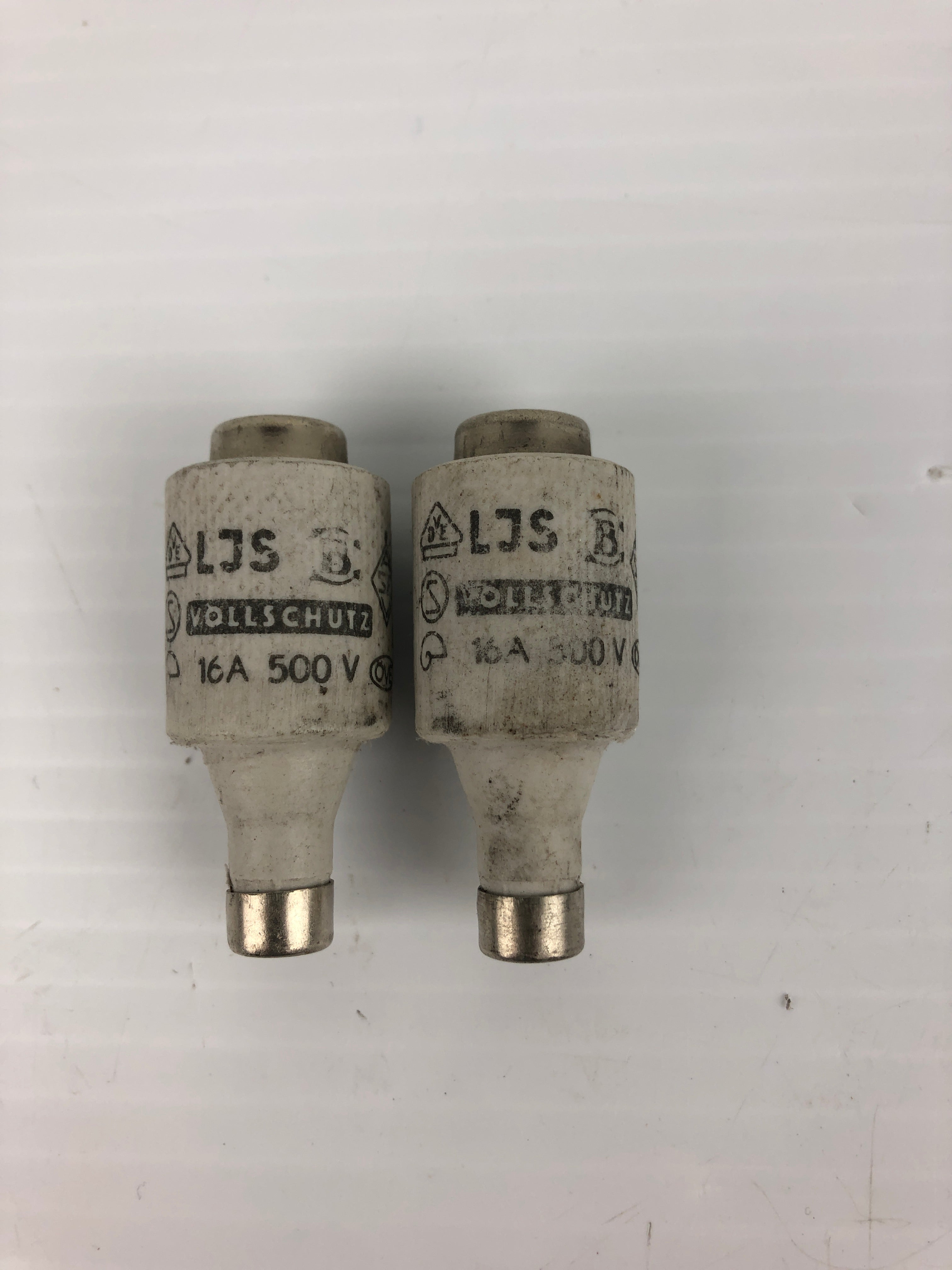 LJS Vollschutz Ceramic Bottle Fuse 16A 500V (Lot of 2)