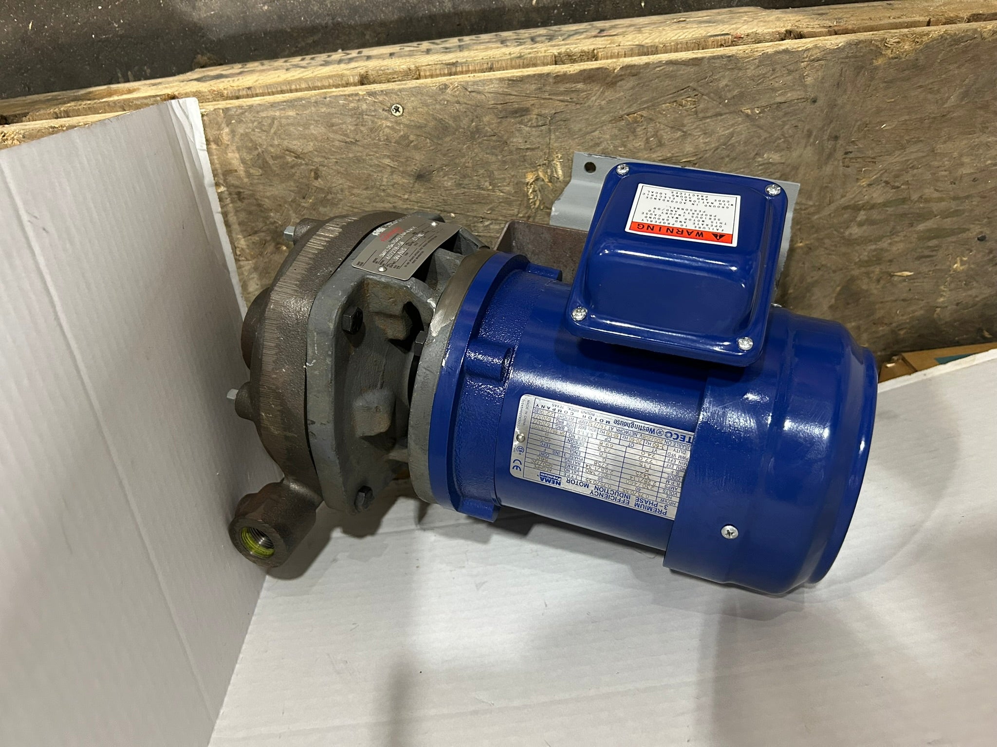 Flowserve SMP1.25X.75X5 (2/4P-B/M/V) Pump with Westinghouse AEGHPE Motor