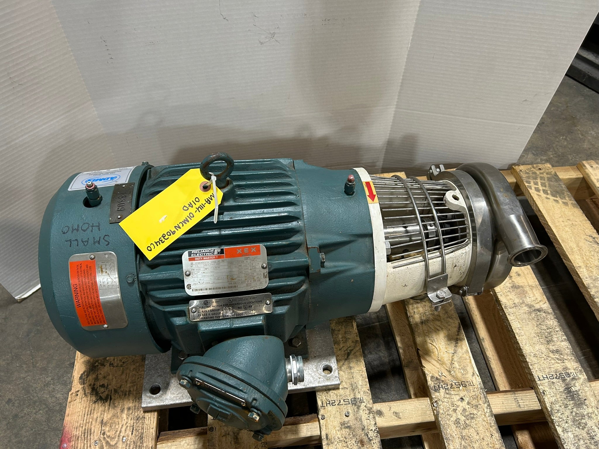 Reliance Electric 01MCN90234 G002 AD XEX Duty Master Motor 7.5HP 3PH Admix OES-2