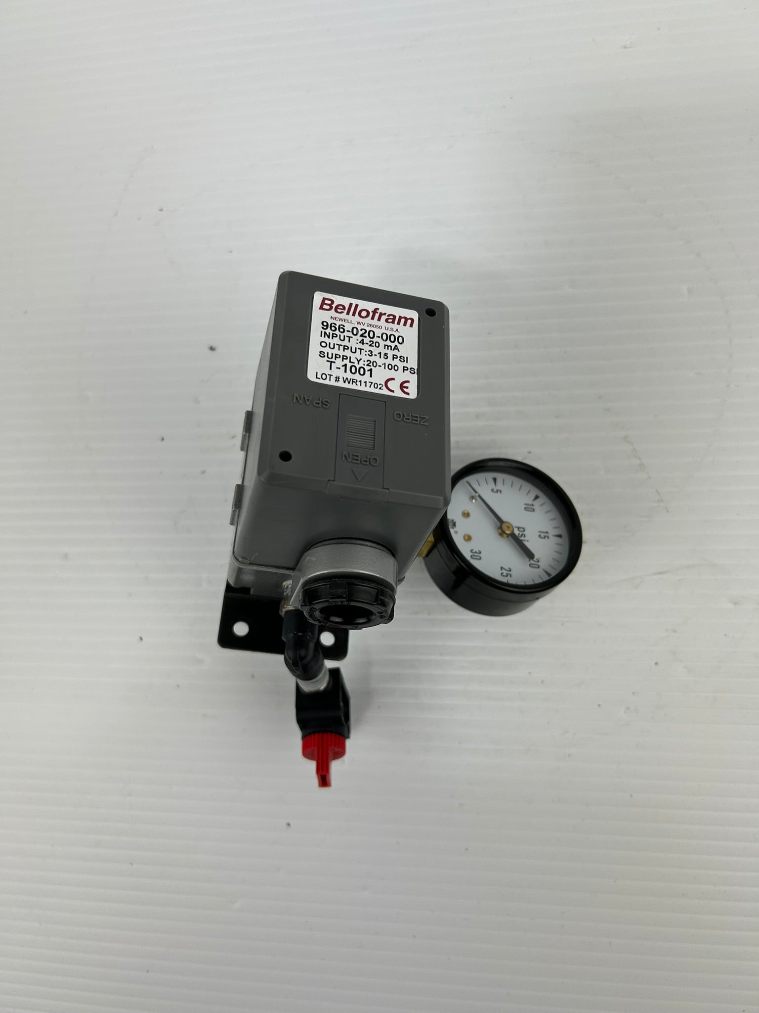 Bellofram 966-020-000 Proportioning Transducer Valve T-1001 3-15 PSI
