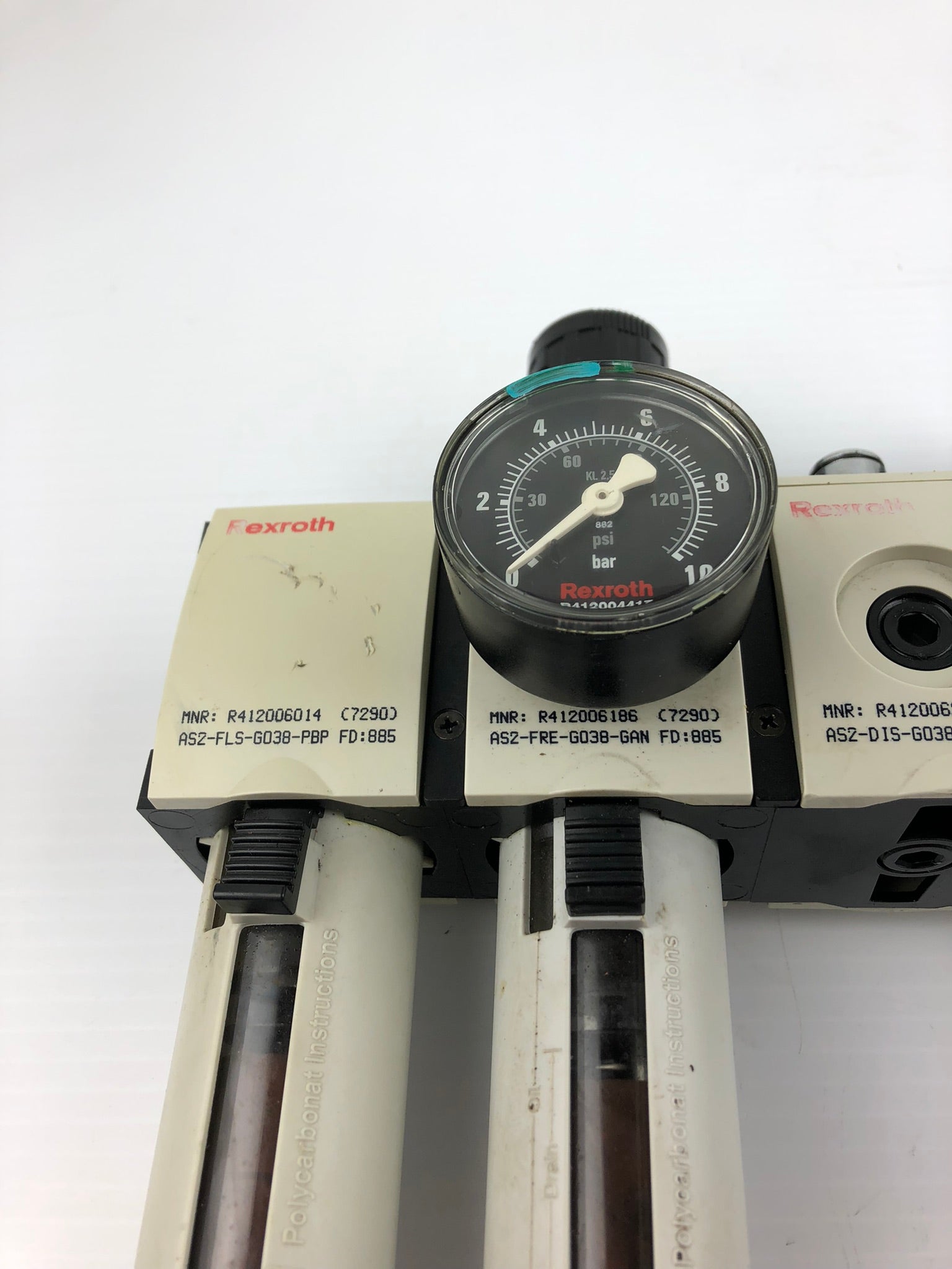 Rexroth Pneumatic Pressure System with Gauges and Lubricators 7290-885