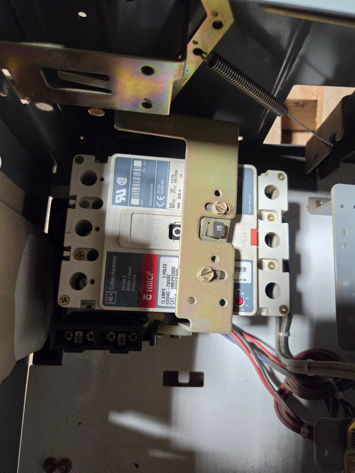 Allen-Bradley 2107B MCC Bucket 3HP 3PH 480V Size 1 FVR 15A Breaker - No Door