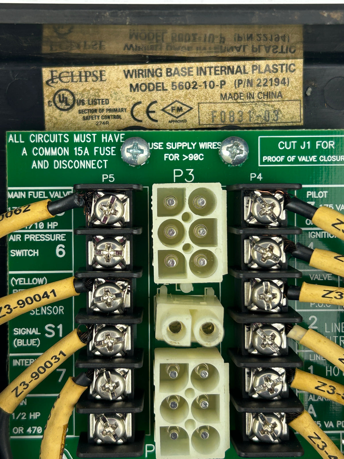 Eclipse VF560532AA Veri-Flame Flame Monitoring Control Signal 5602-10-P 22194