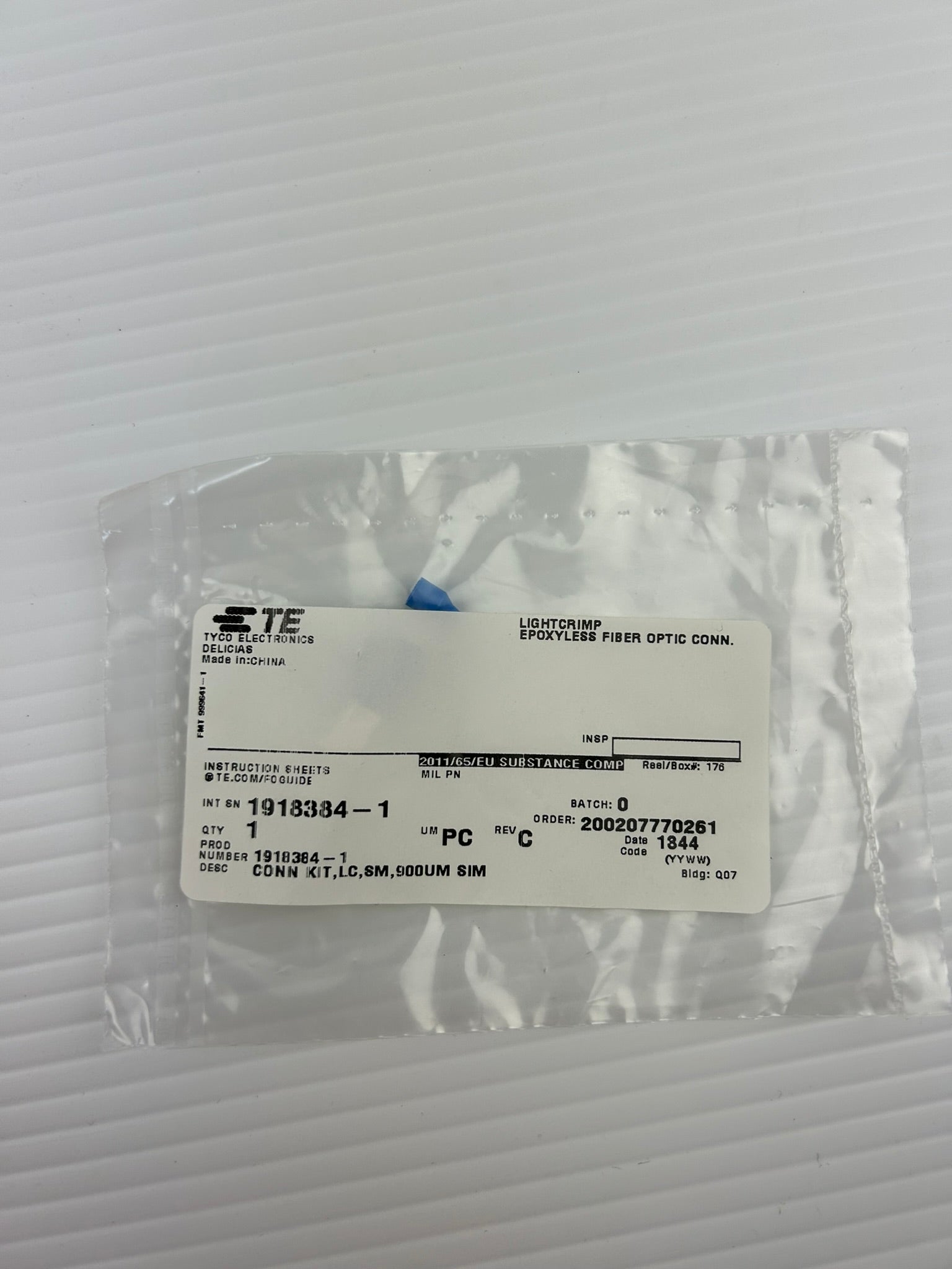 Tyco Electric 1918384-1 Lightcrimp Epoxyless Fiber Optic Connector - Lot of 53