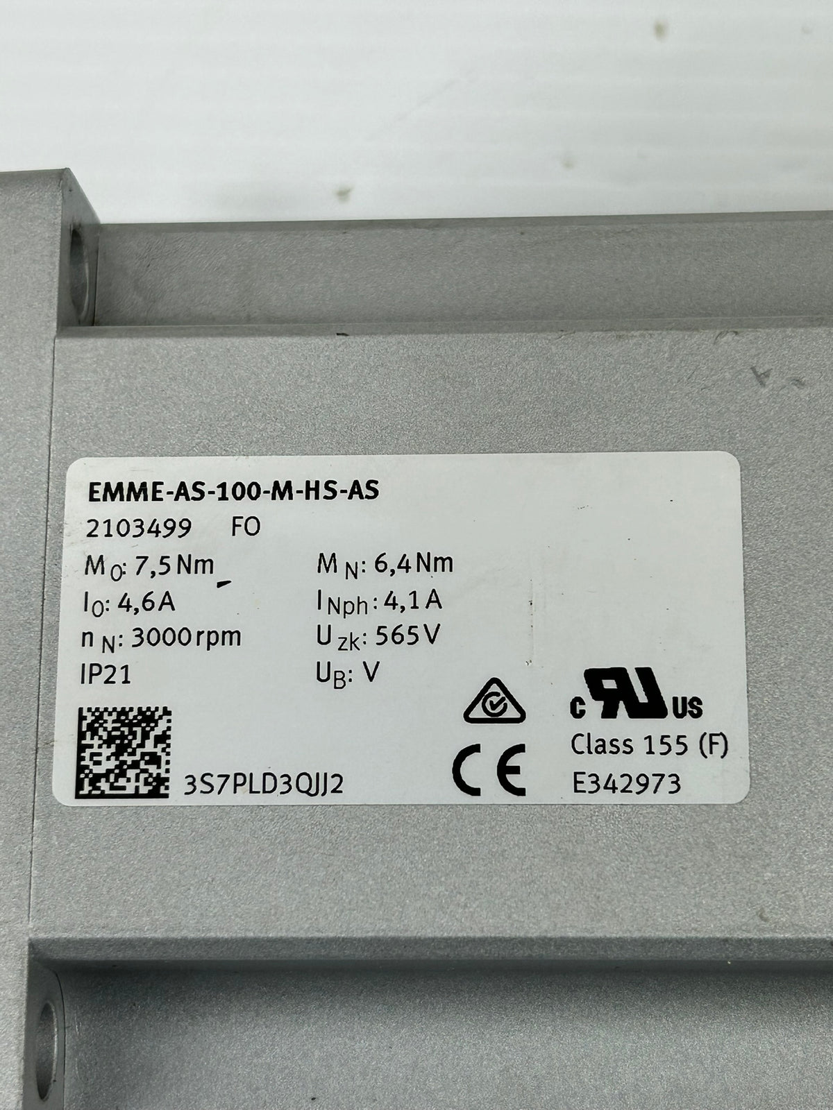 Festo EMME-AS-100-M-HS-AS Servo Motor 2103499
