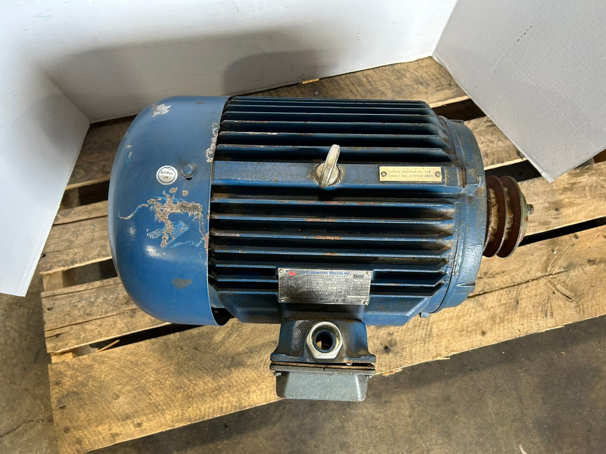 North American Electric PE215T-10-4 Motor 10 HP 1440/1750 RPM 20:1VT 10:1CT 215T