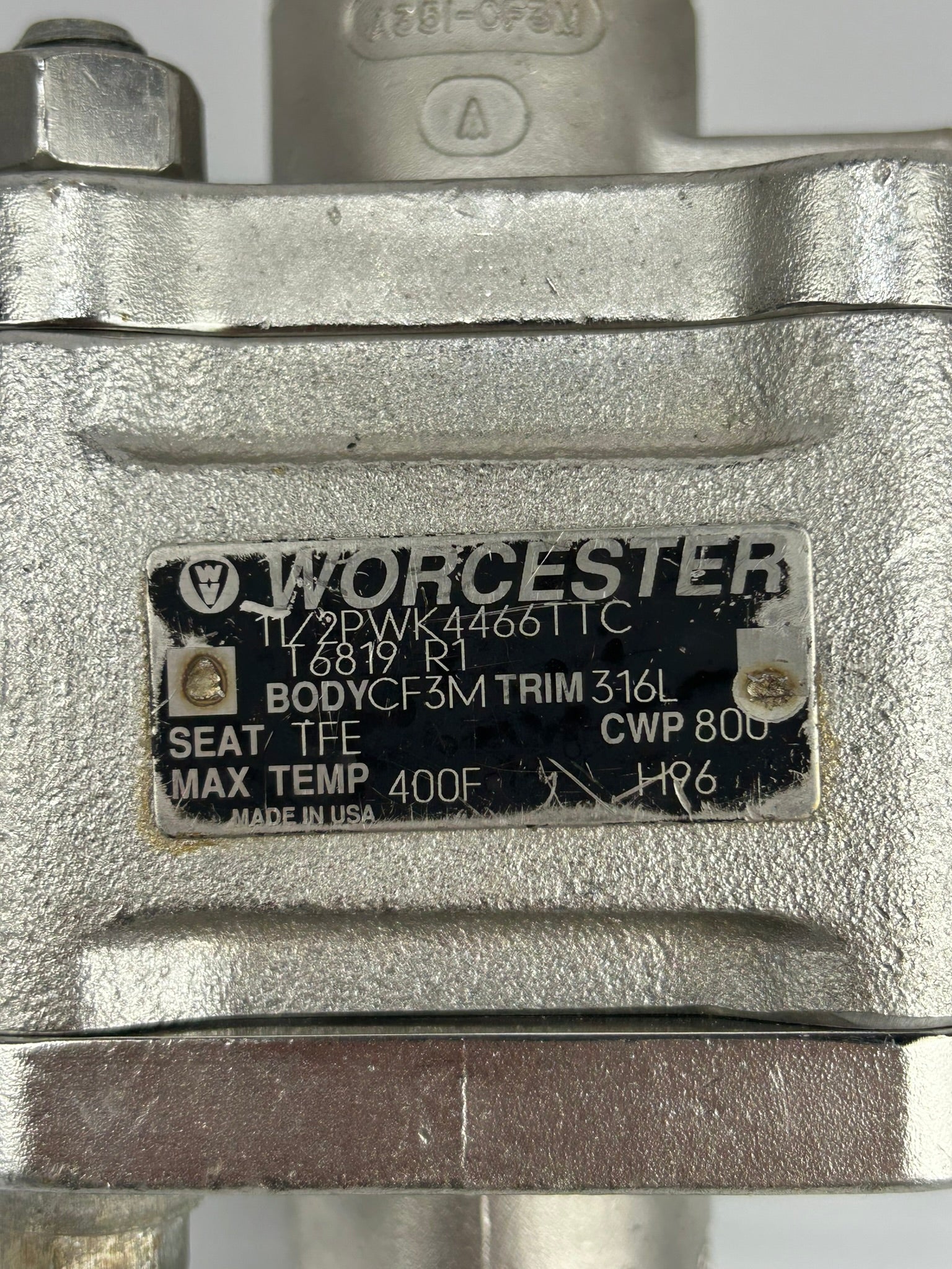 Worcester 11/2PWK4466TTC T6819 R1 Ball Valve 1.5"