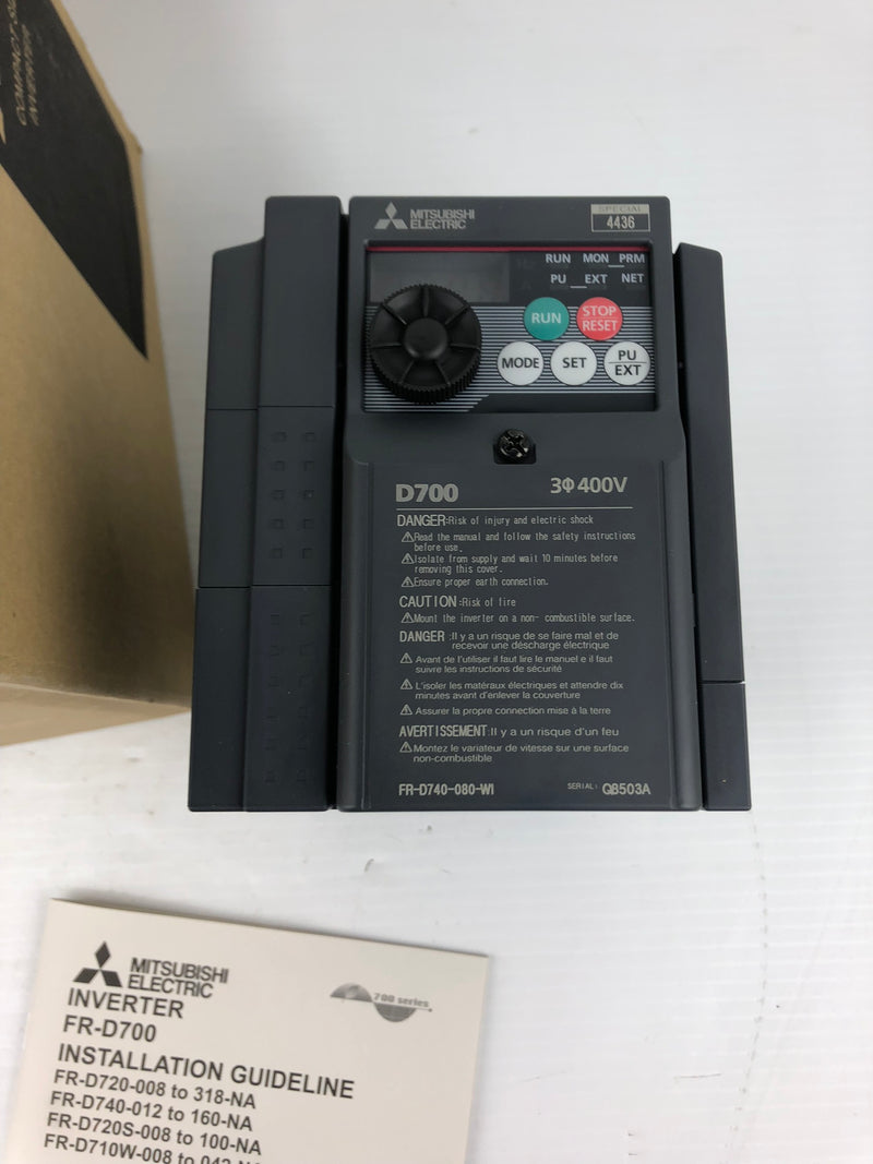 Mitsubishi FR-D740-080-W1 Inverter Variable Frequency Drive
