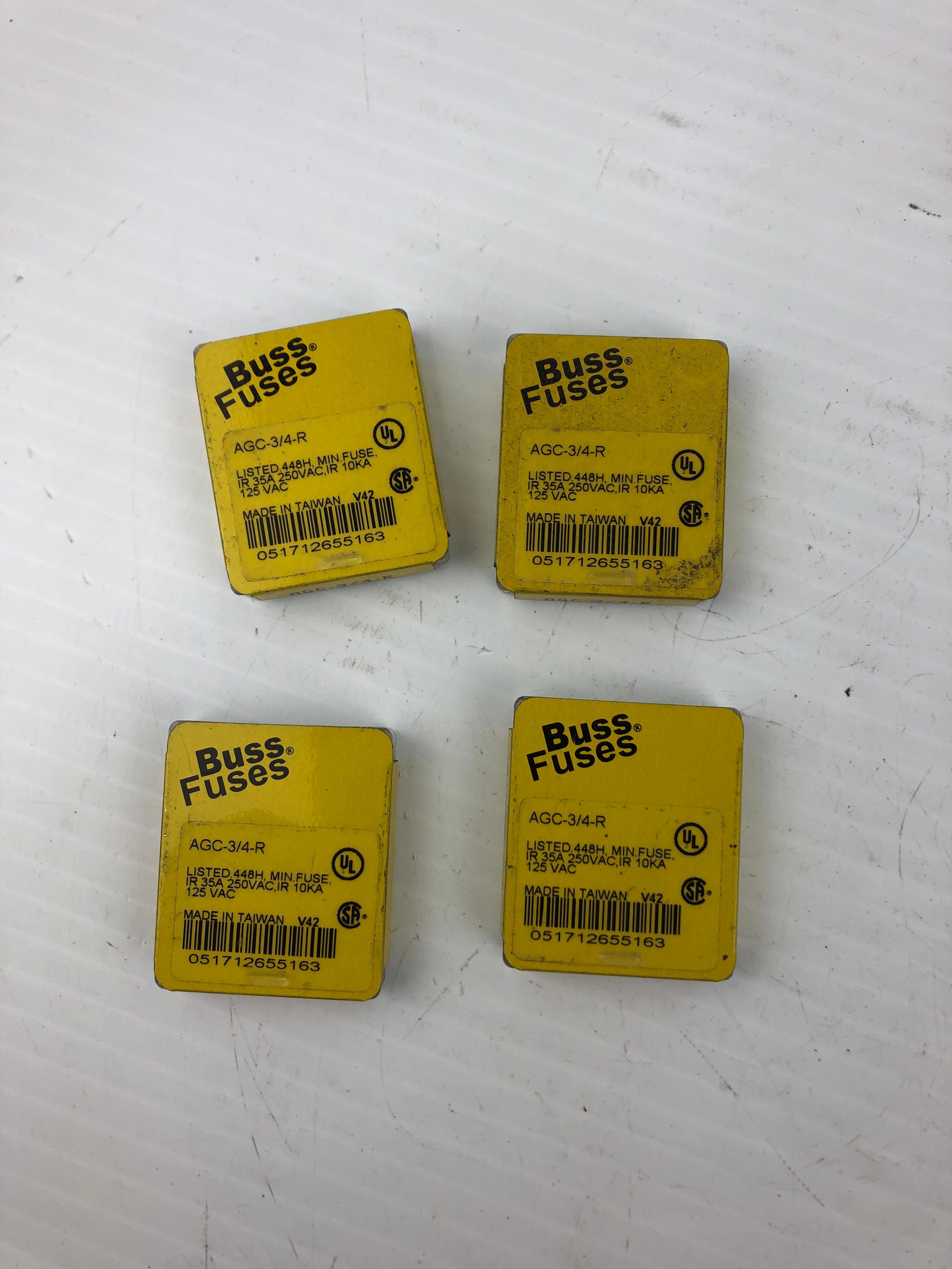 Buss Fuses AGC-3/4-R Mini Fuse - Lot of 20