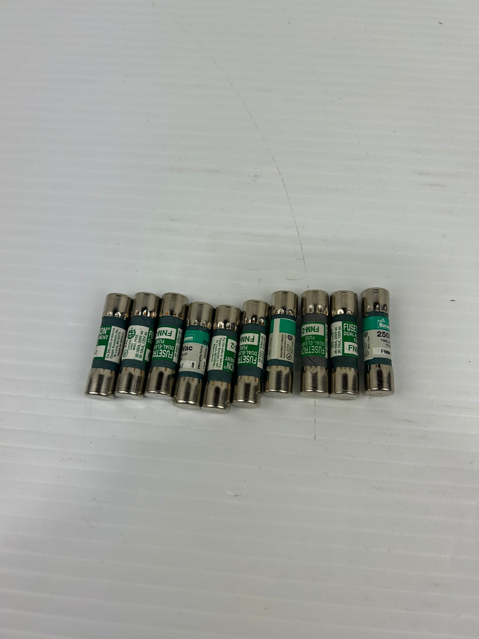 Bussmann FNM-2 Time Delay Fuse 250 VAC - Lot of 10