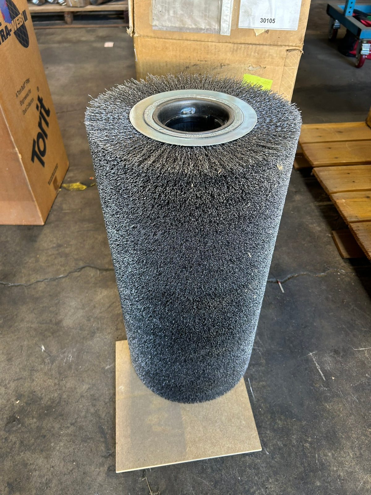 Kent 387.29K.60 12" Deburring Roller Wide Face Wire Brush 12"x3.25" .020" CAB729