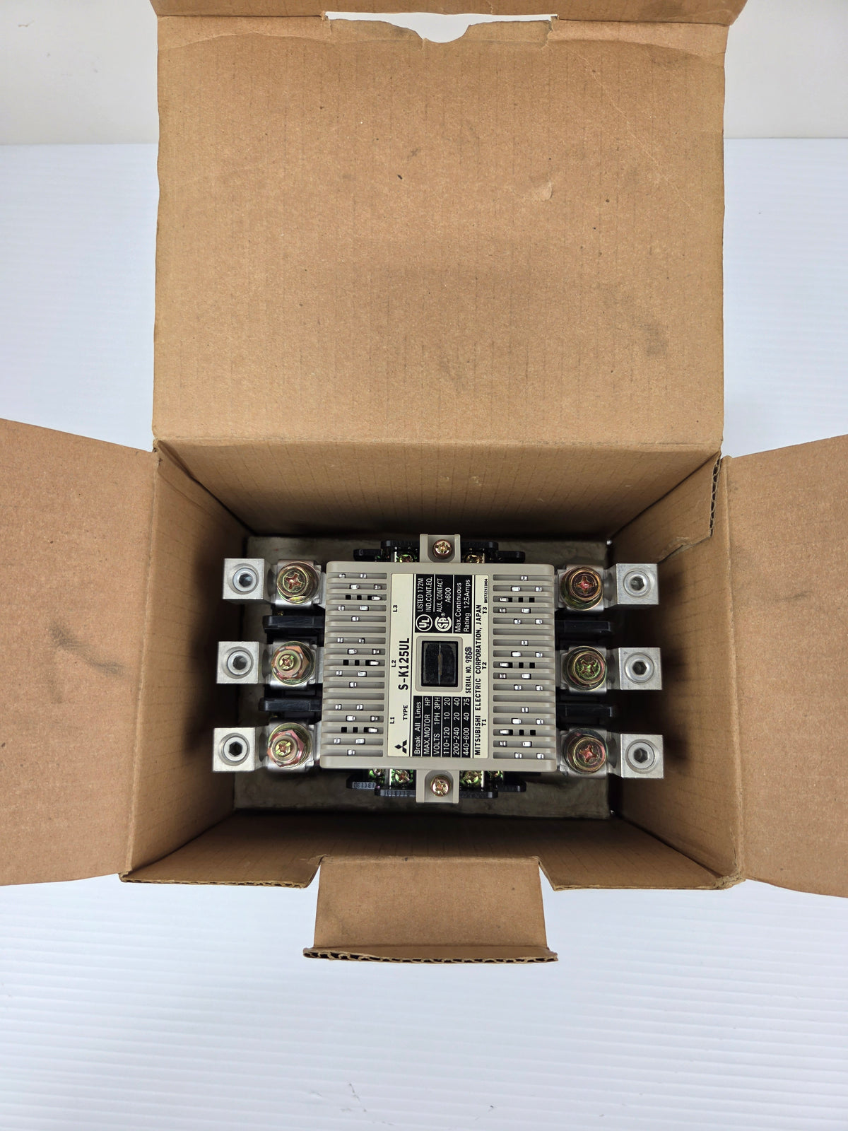 Mitsubishi S-K125UL Magnetic Contactor 125A 3-Pole 75HP 600V - FREE US Shipping