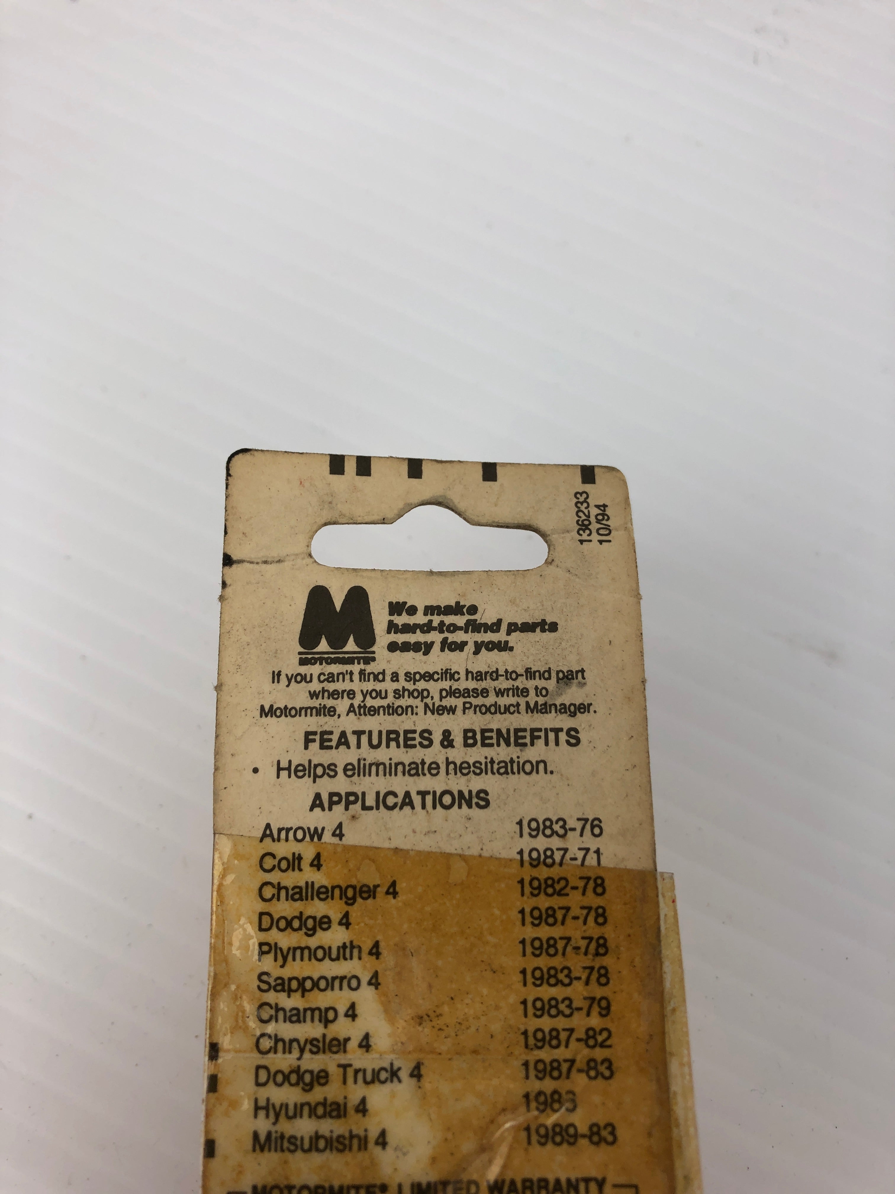 Help! 90086 Accelerator Pump Diaphragm